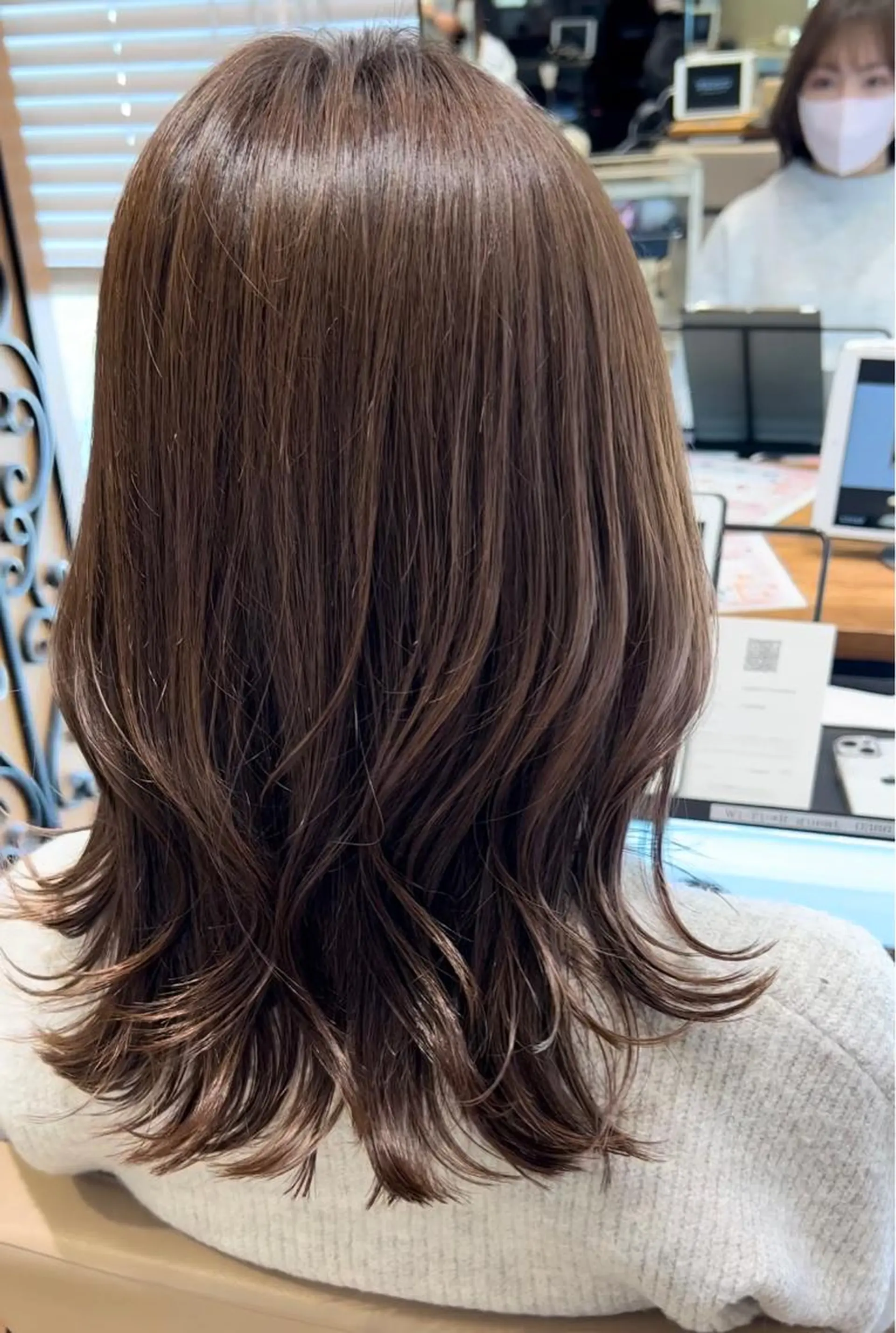 セミロング くびれヘア 髪質改善 縮毛矯正 カット ヘアカラー トリートメント 🧡くびれヘア/前髪 顔周り🧡久原結衣のヘアスタイル