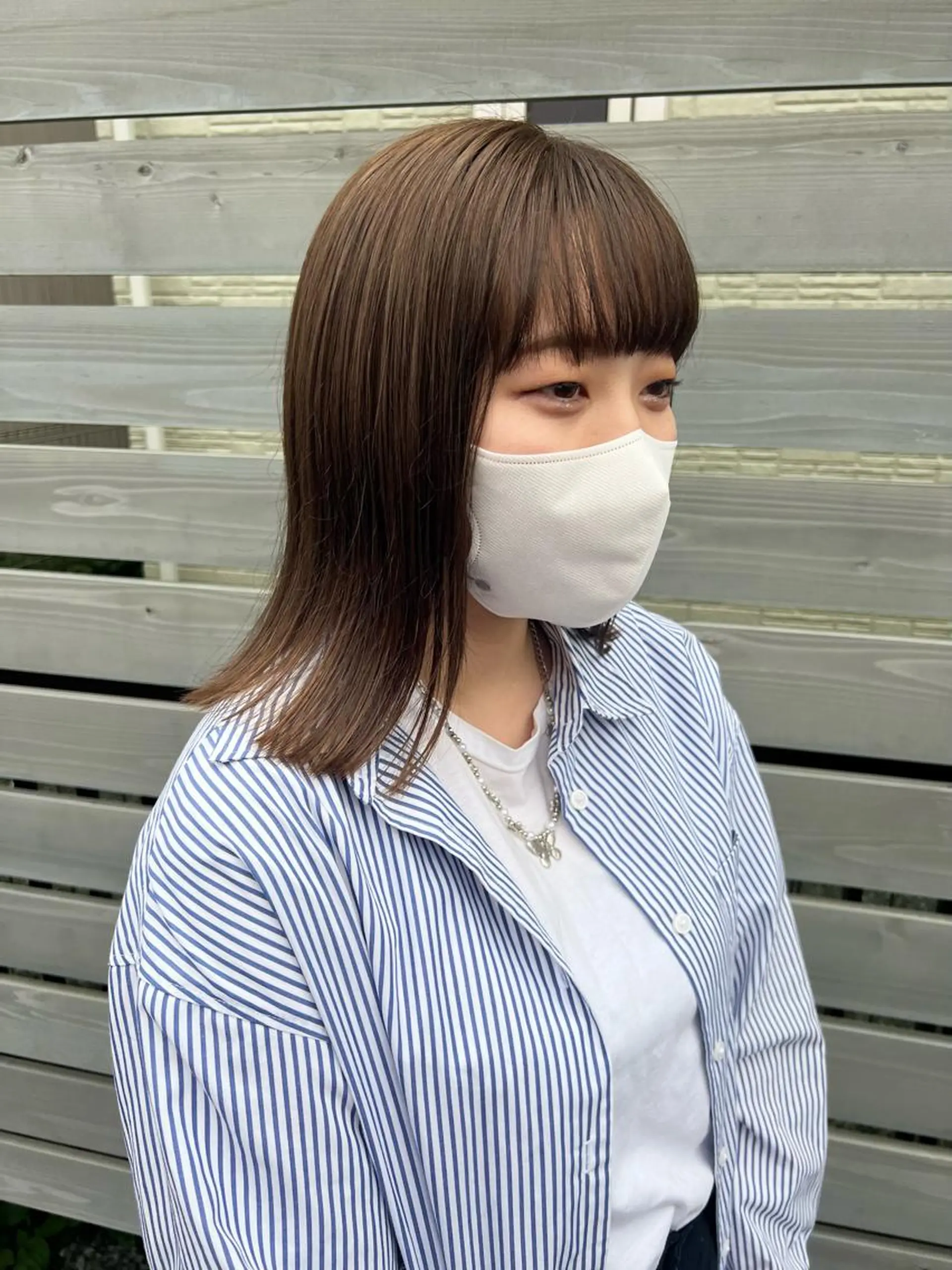 ミディアム カラー アッシュ 黒髪 ブリーチ ブルーカラー ブルーブラック 🌿寄り添い型美容師 🌿yuiのヘアスタイル
