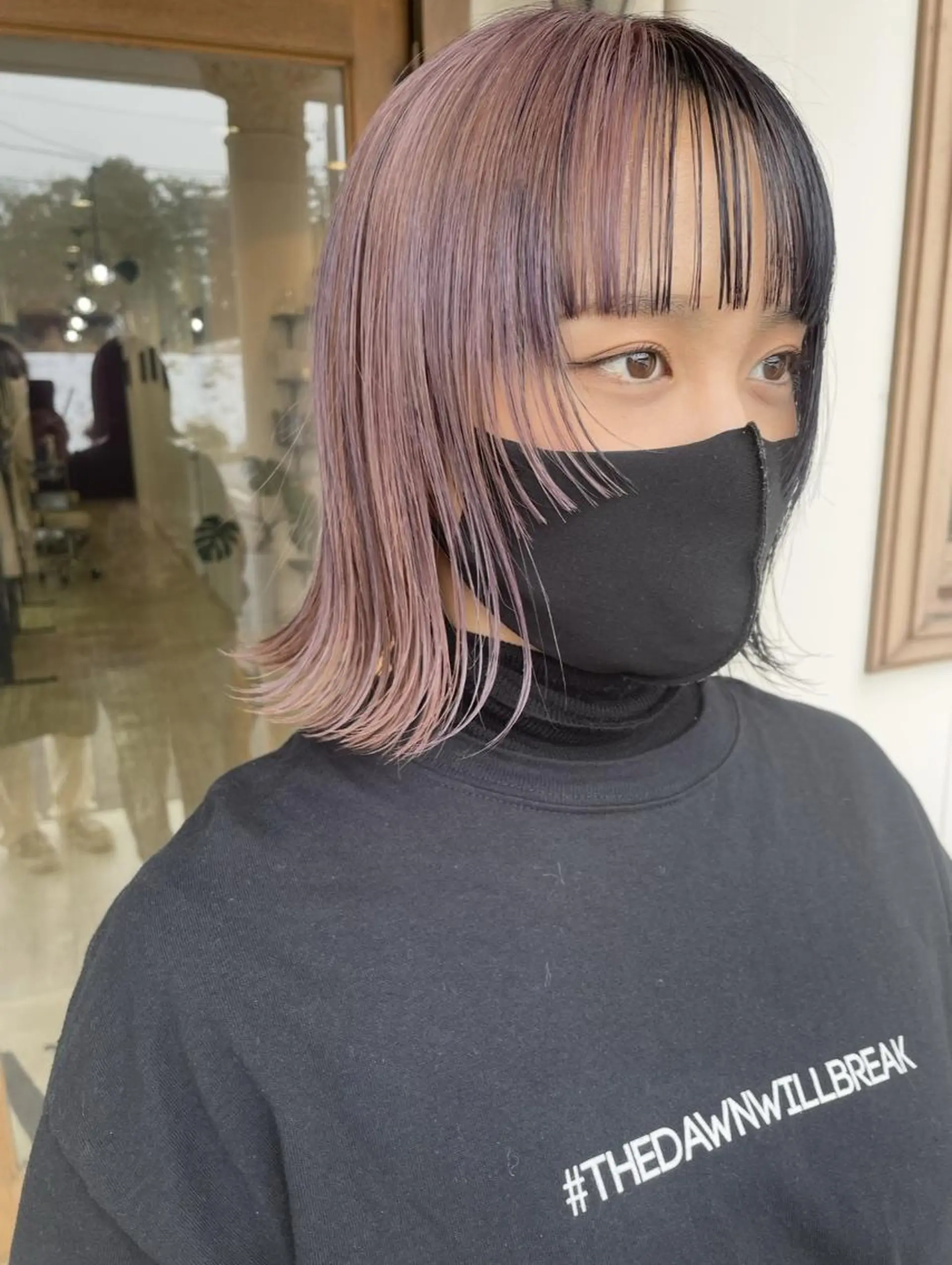 ミディアム カラー 透明感カラー オリーブグレー 髪質改善 レイヤーカット 極上髪質改善 宮内開星のヘアスタイル