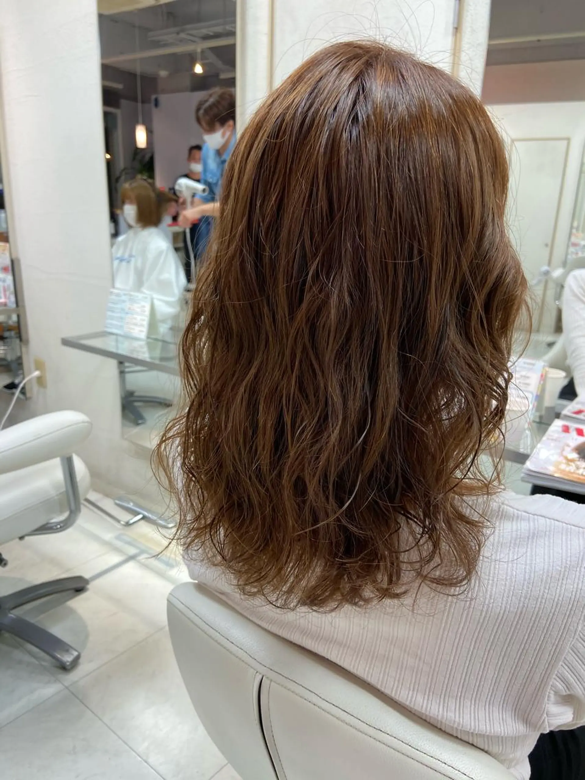 セミロング パーマ セミロングパーマ 菊地 美憂のヘアスタイル