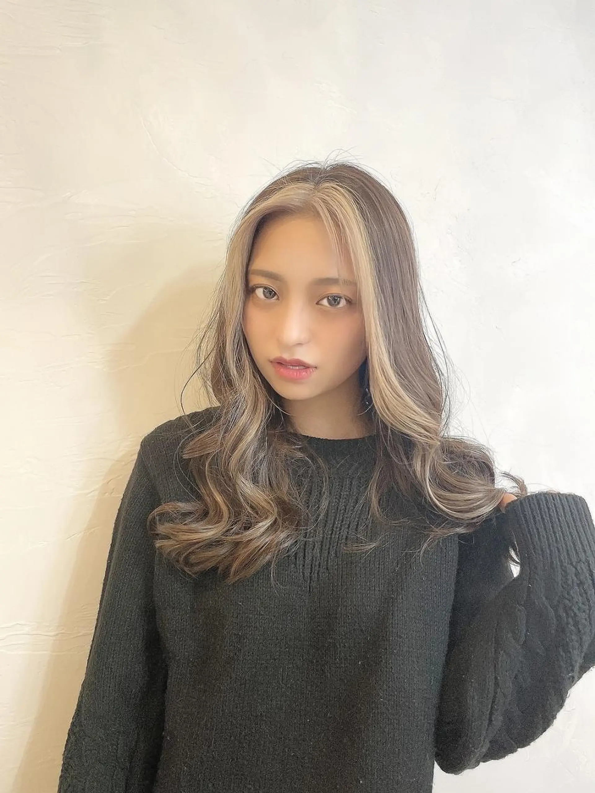 ロング カラー ミストバング  フェイスフレーミング ANGELICA LABO 梅田店のヘアスタイル
