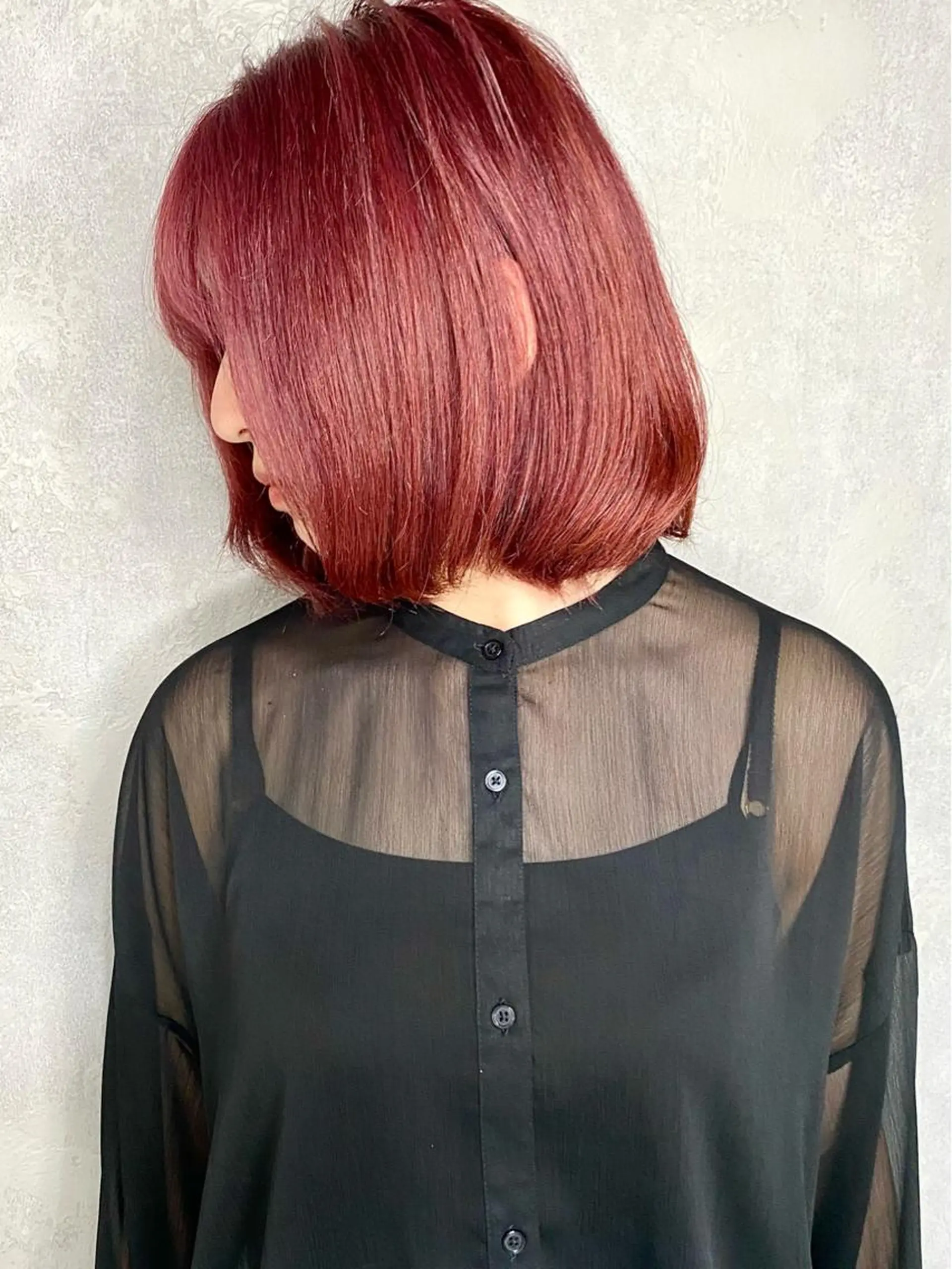 ミディアム カラー ブリーチ ピンクカラー レッドカラー 韓国風ヘア ヘアカラー 透明感カラー YOSHIMURA★のヘアスタイル