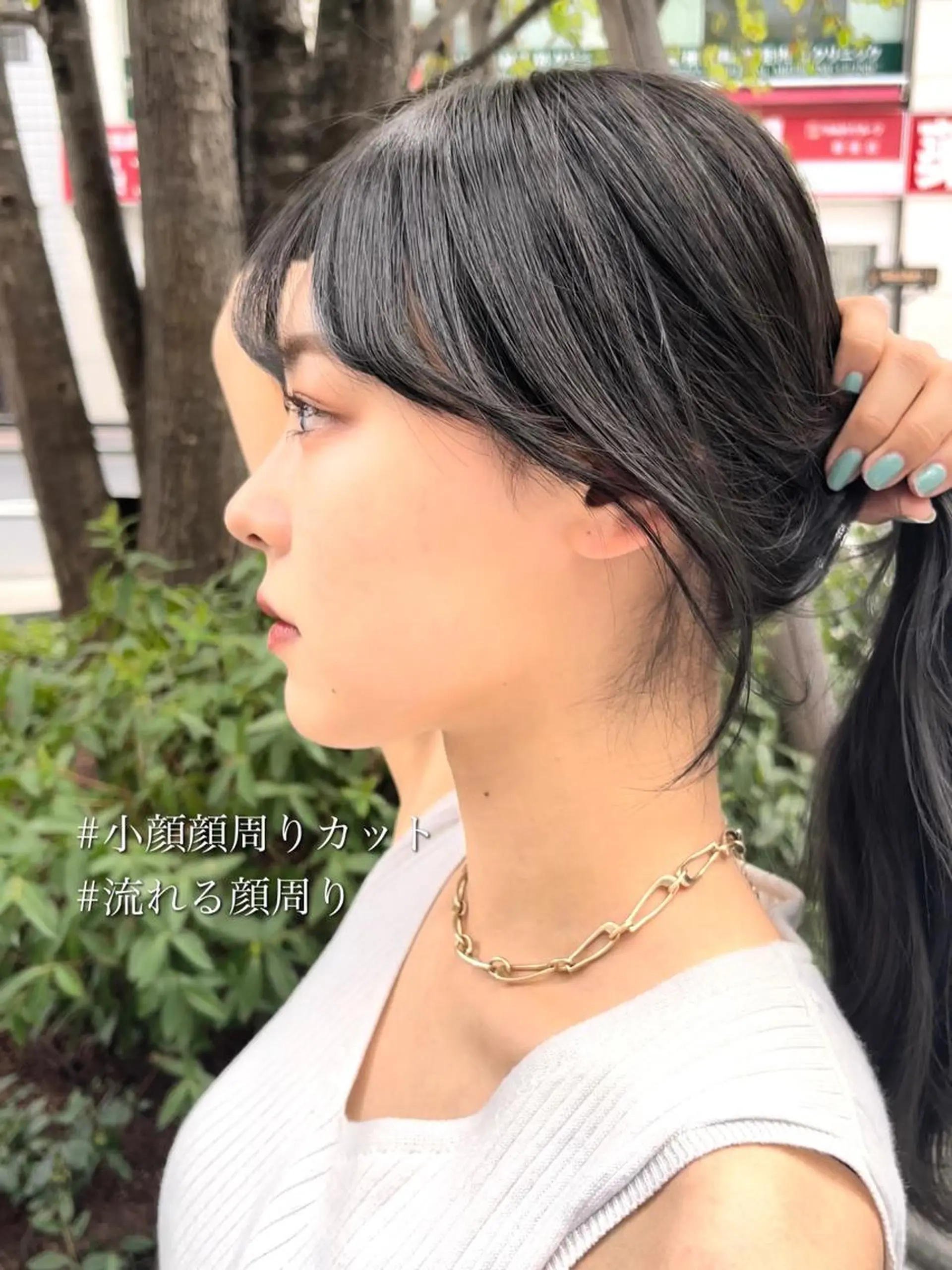 セミロング カラー くびれヘア ヨシンモリ 韓国風ヘア サイドバング 小顔カット 顔周り特化/韓国ヘア /レイヤー/吉野幸大のヘアスタイル