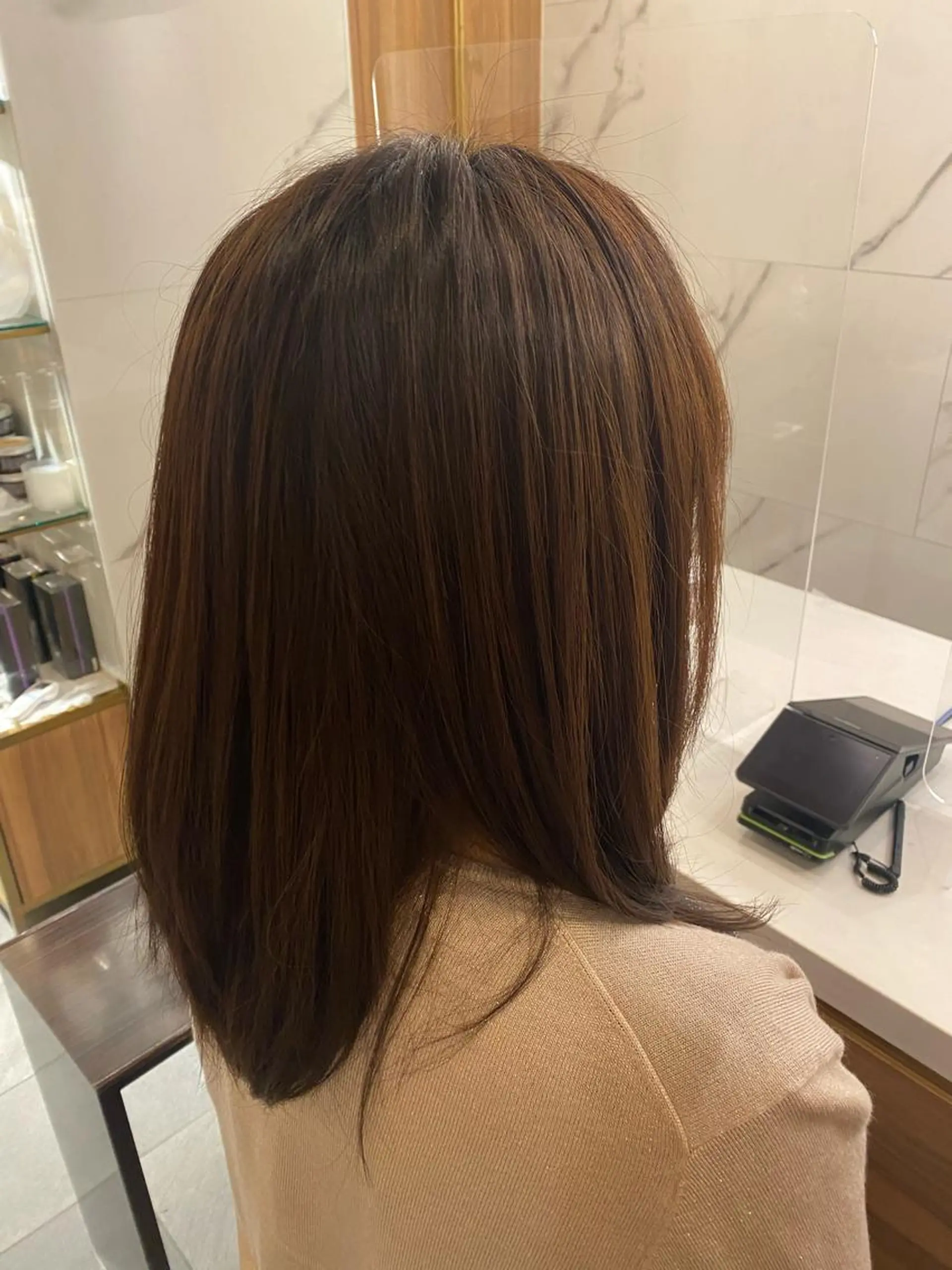 ミディアム カラー 門崎未依/レイヤー/ メンズカット🪿のヘアスタイル