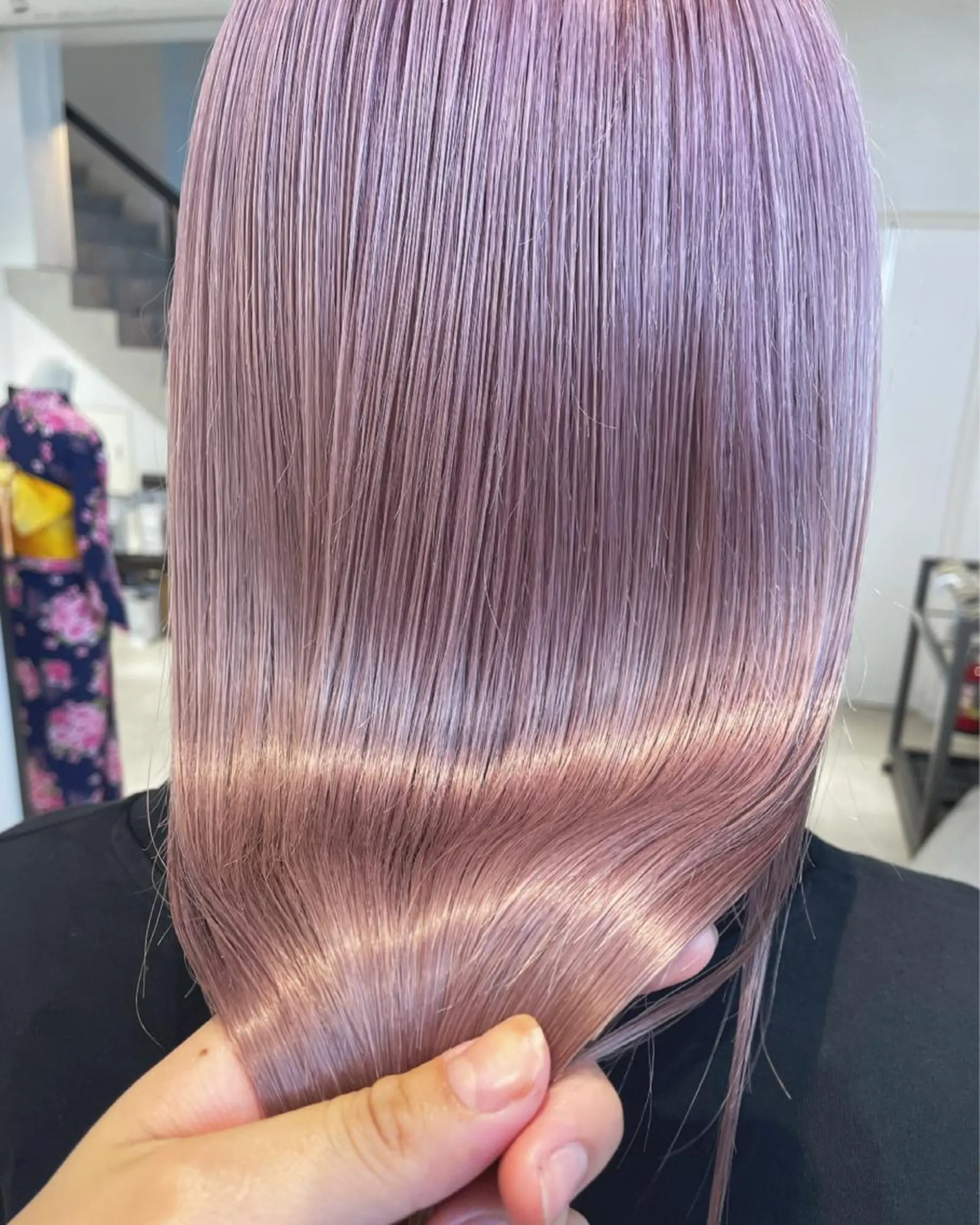 トリートメント 🎀ボブ＋ハイトーン シュカ👶🏻のヘアスタイル