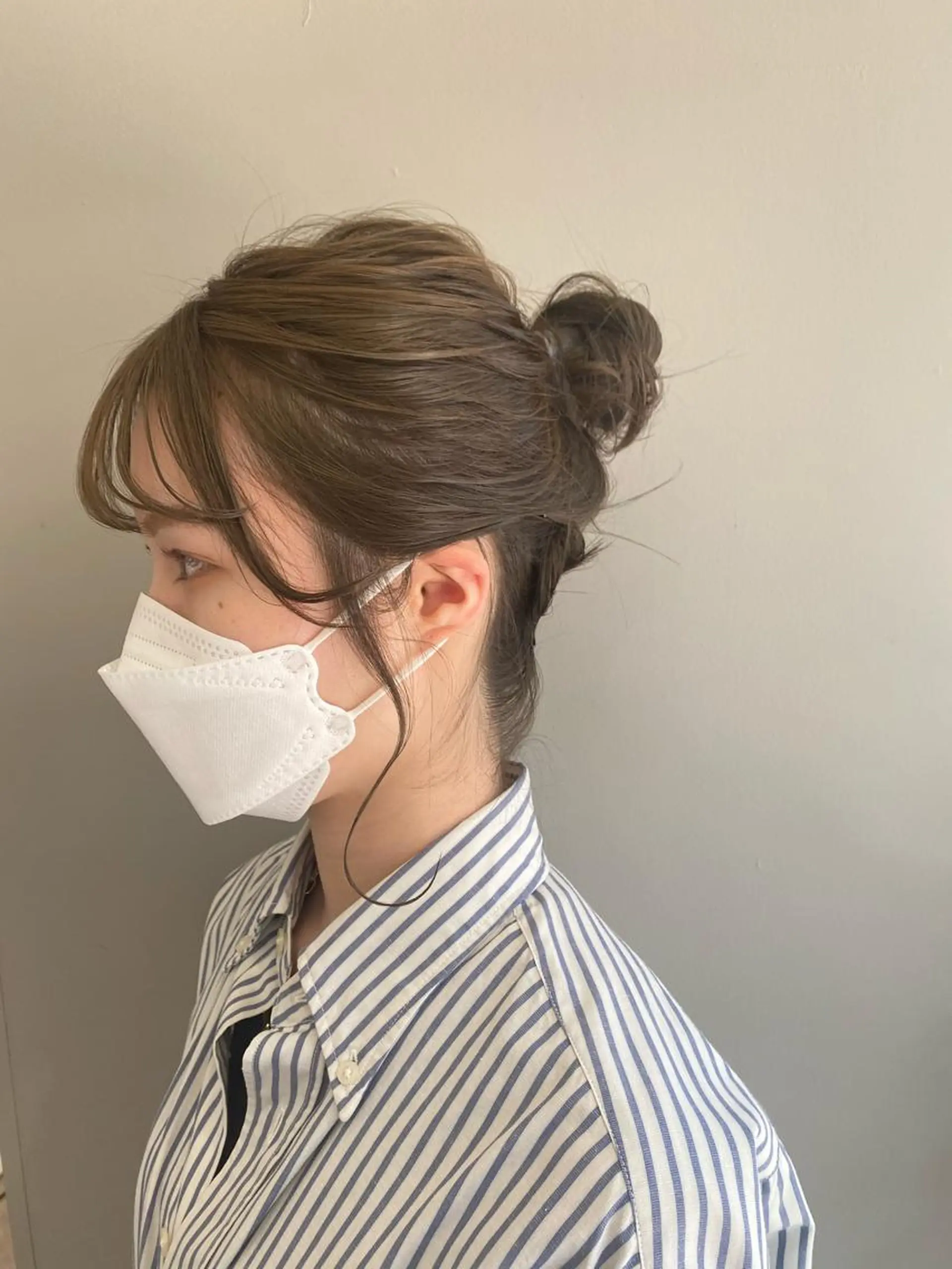 ミディアム カラー ヘアアレンジ お団子ヘア ヘアセット ボブ /ニュアンス/ satomi🧸💖のヘアスタイル