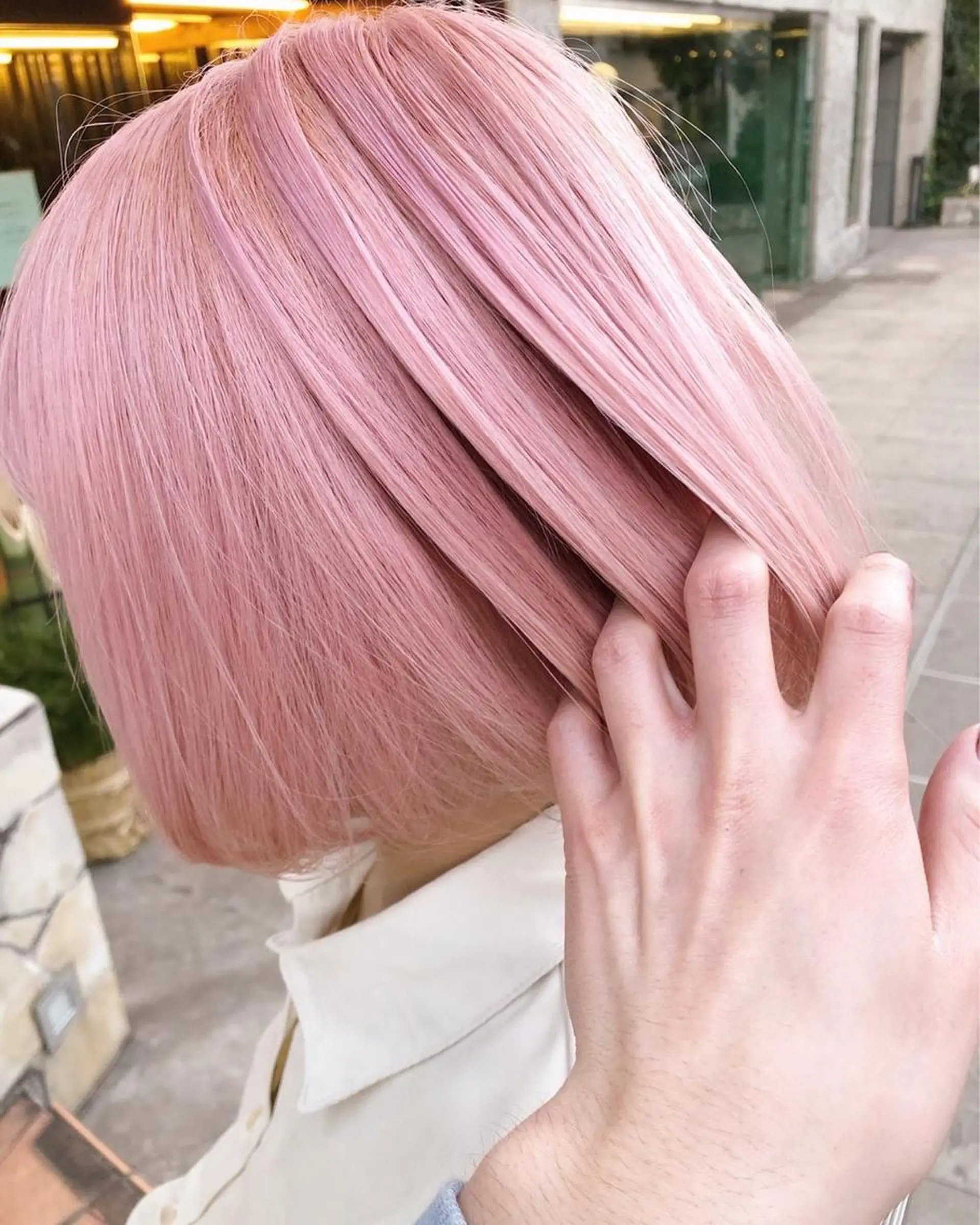 セミロング ❄️💛エクステ ブリーチ❄️yukiのヘアスタイル