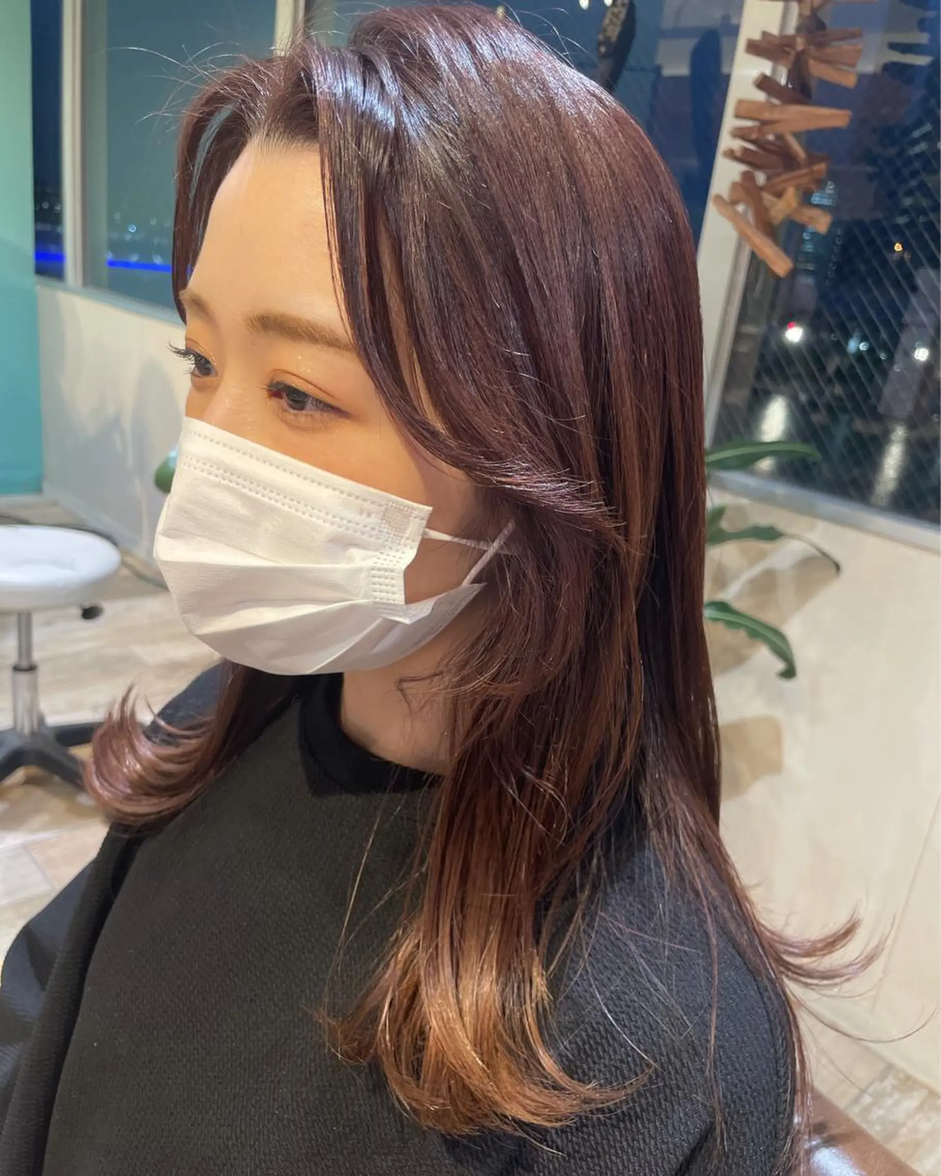 ロング カット ヘアカラー トリートメント 石渡このみ 🍊レイヤーカットのヘアスタイル
