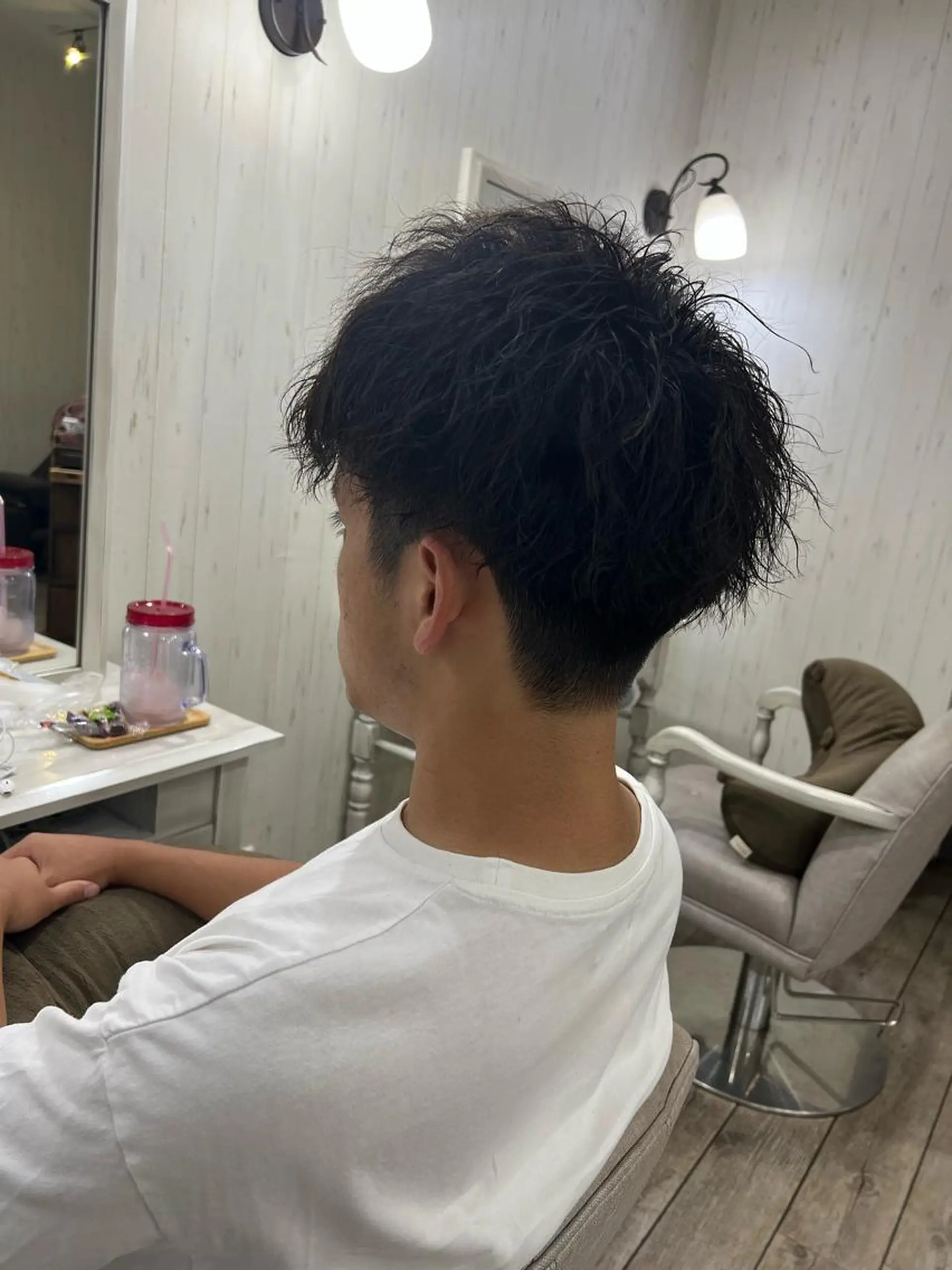 パーマ メンズ カット パーマ トリートメント イシジマ タカナリのヘアスタイル