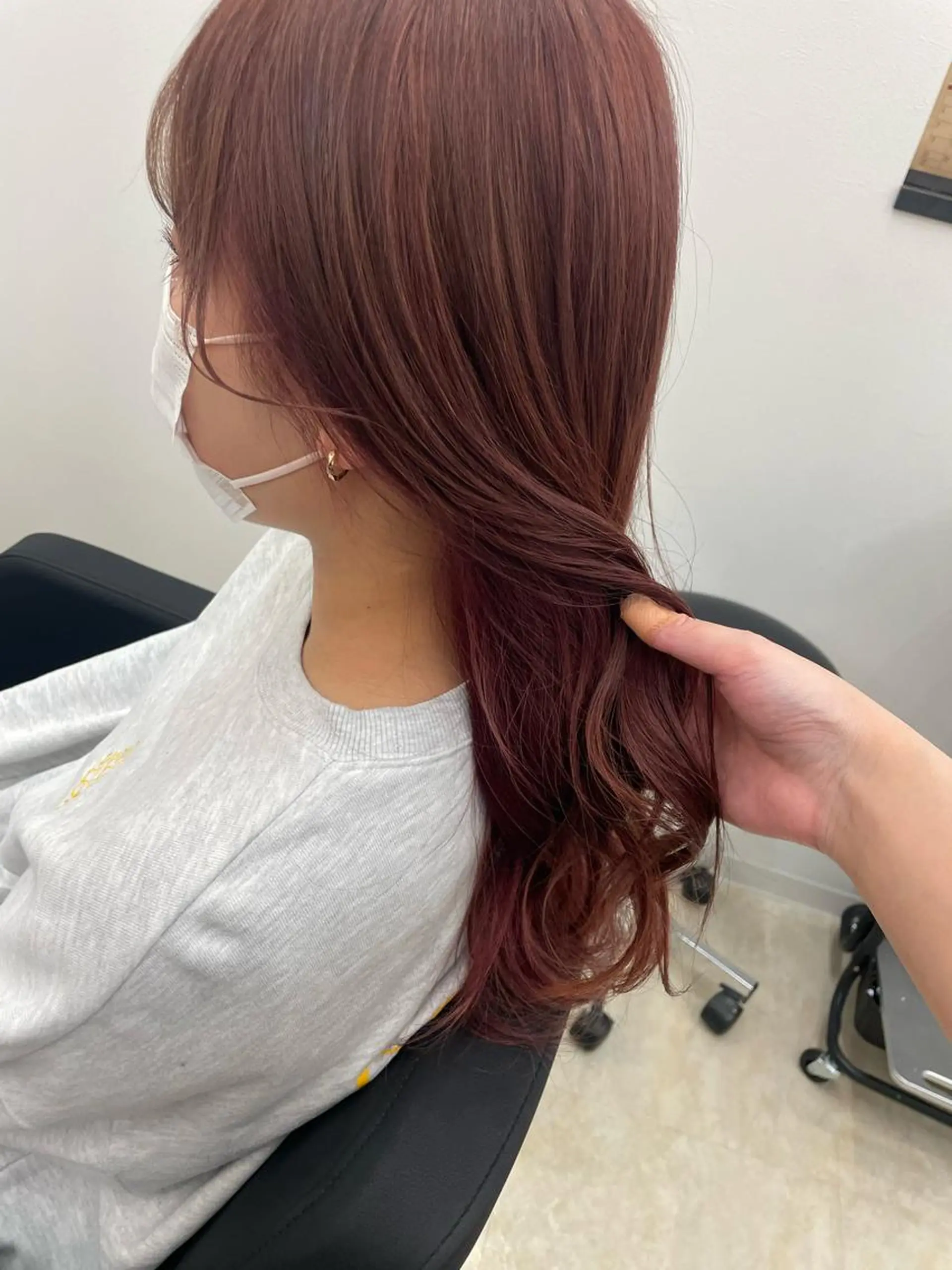 セミロング カラー ヘアアレンジ ヘアカラー like みやびのヘアスタイル