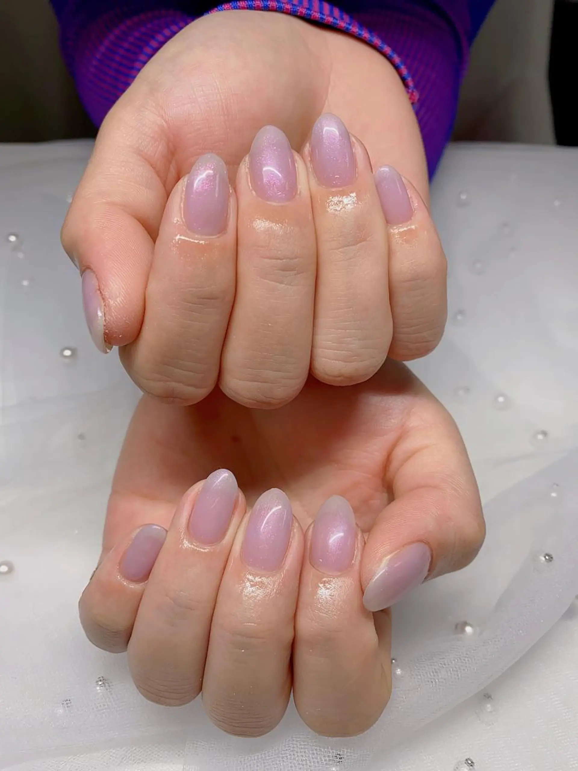 ネイル オーロラネイル ハンドネイル Jasmine nailsalon所属・ジャスミン ネイルサロンのネイルデザイン