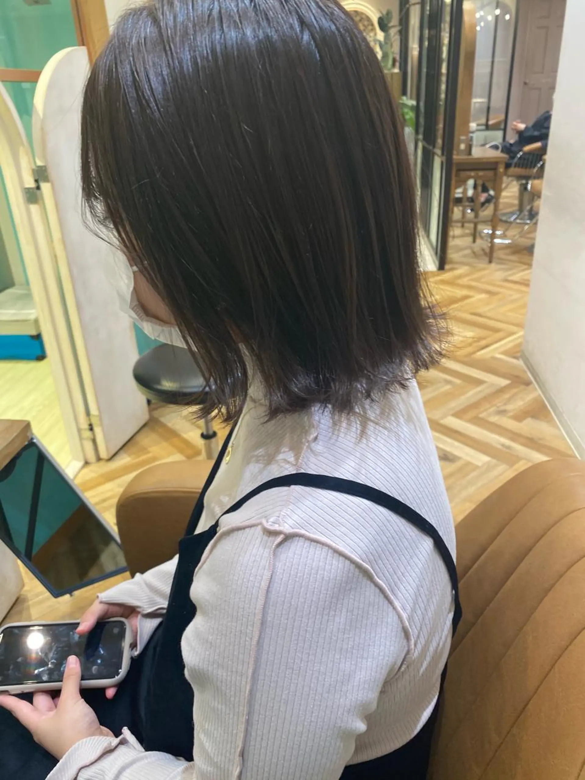 ミディアム ボブ韓国風レイヤー 髪質改善/畠中ケントのヘアスタイル