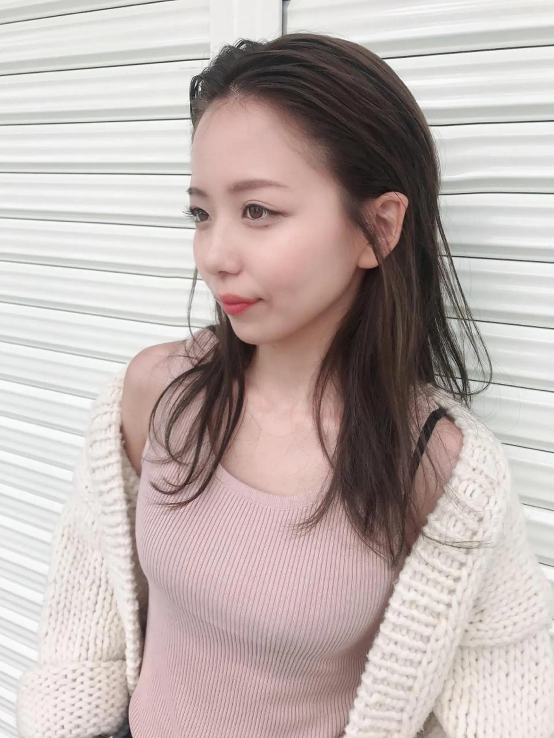 セミロング カラー アッシュ オリーブアッシュ レイヤーカット ♡ma ki♡のヘアスタイル