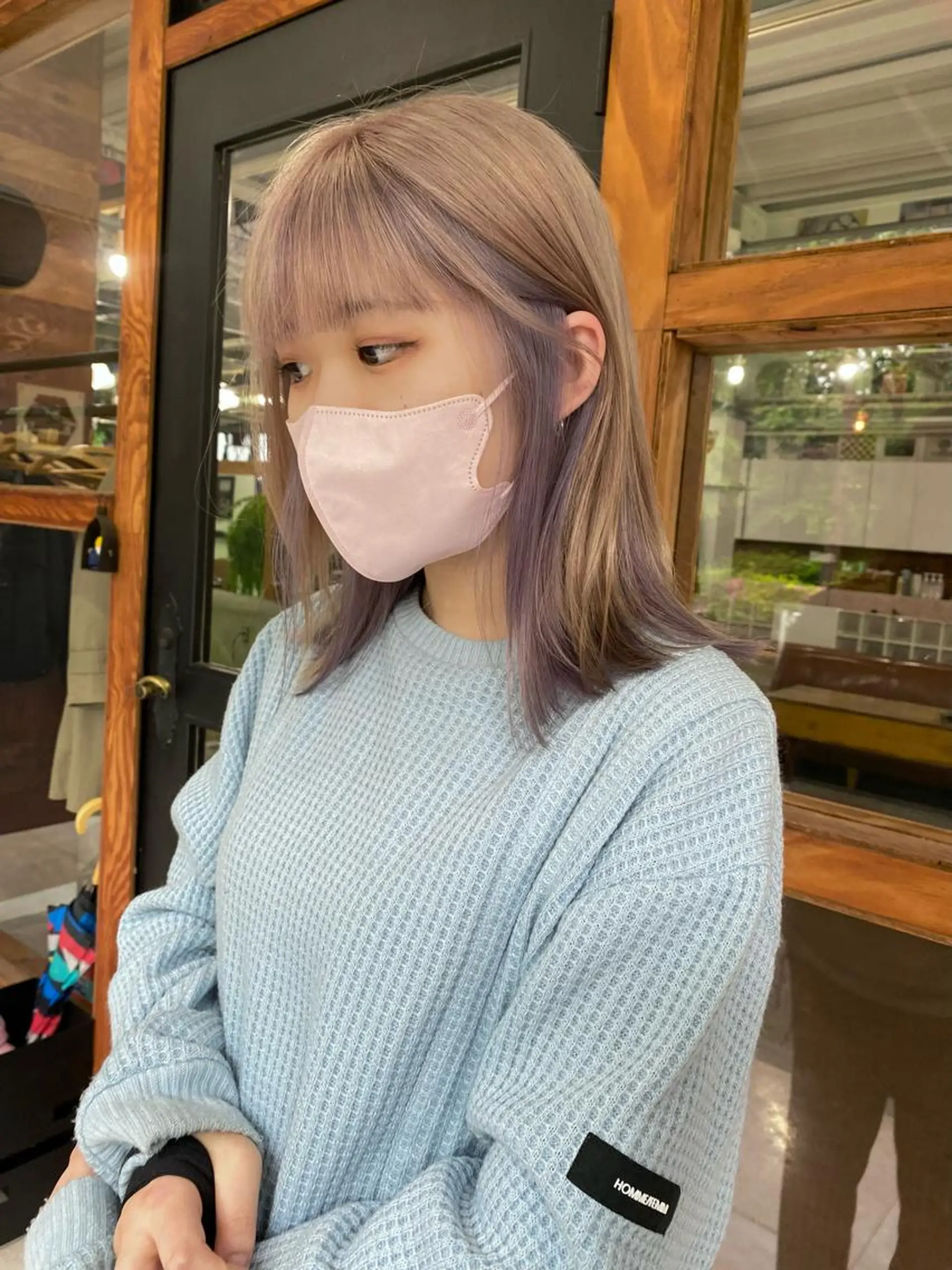 ミディアム カラー ヘアカラー 横澤 渚沙のヘアスタイル