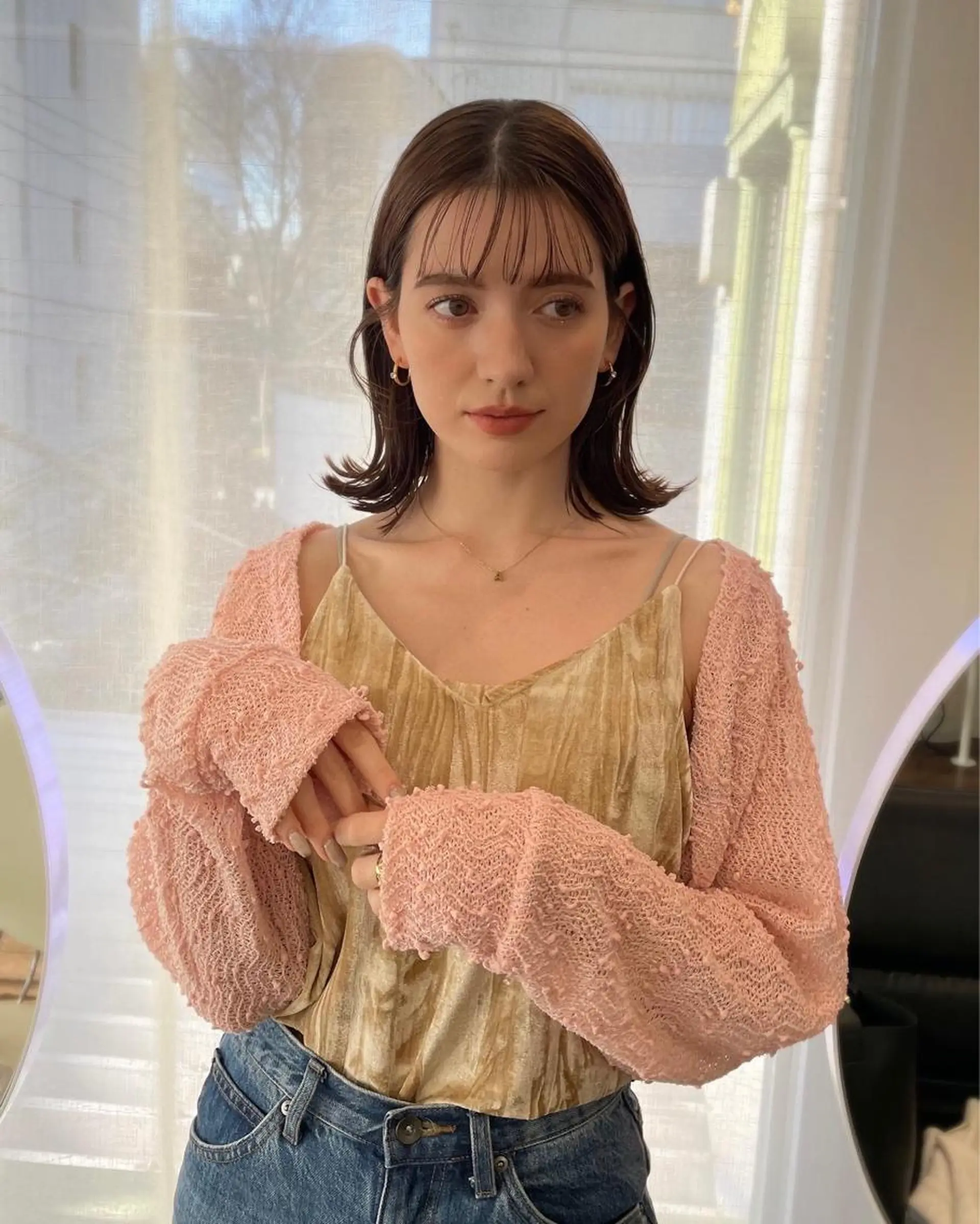 セミロング カラー ヘアカラー トリートメント レイヤーカット🎀 kanaのヘアスタイル