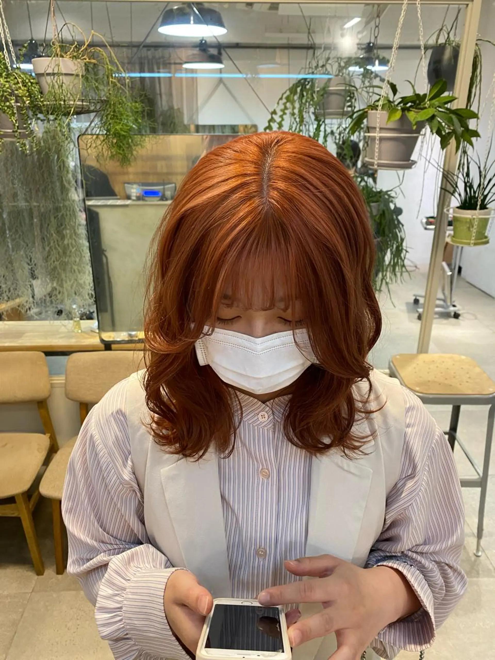 ロング カラー ブリーチ オレンジ Lomalia 🤍🫧/makoのヘアスタイル