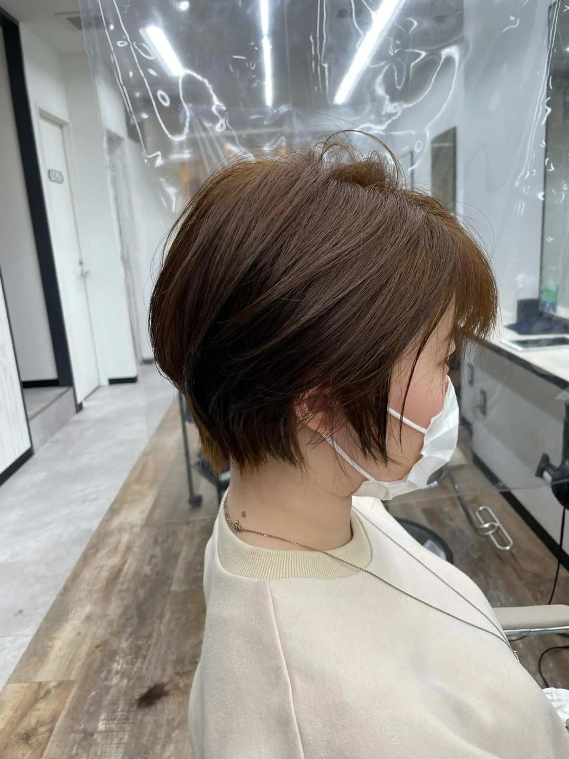 ショート カラー アッシュ オレンジ ショートヘア 栄/久屋大通り/韓国 /透明感/横山🩵のヘアスタイル