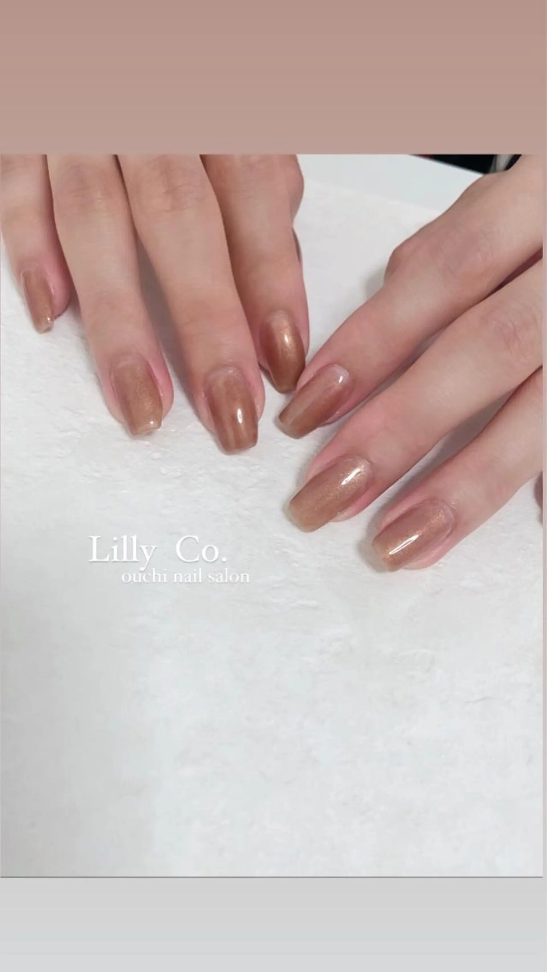 ネイル ミラーネイル ワンカラーネイル ハンドネイル ハンドケア Lilly Co.のネイルデザイン