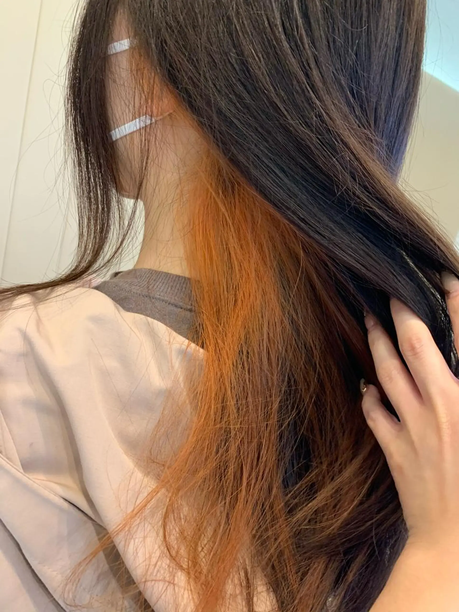 セミロング カラー ヘアカラー 福森 みずきのヘアスタイル