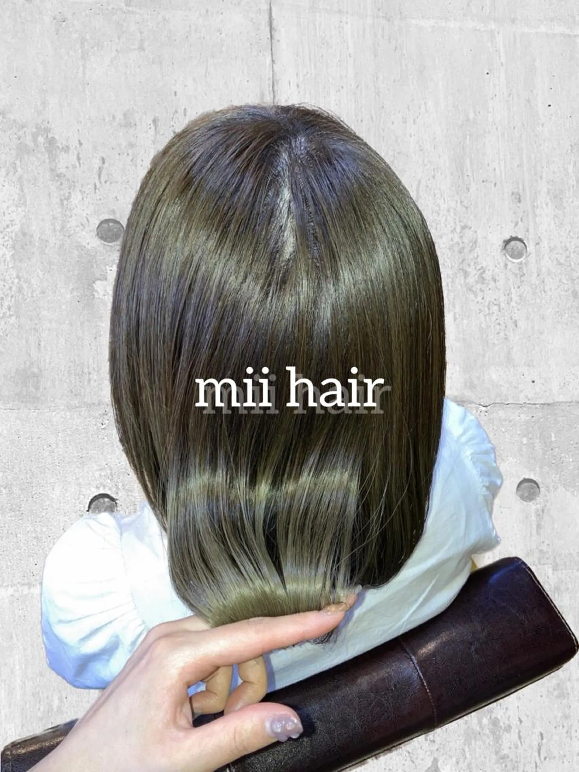ミディアム カラー ベージュカラー オリーブベージュ ヘアカラー トリートメント Miku❇️ フェイスレイヤーのヘアスタイル