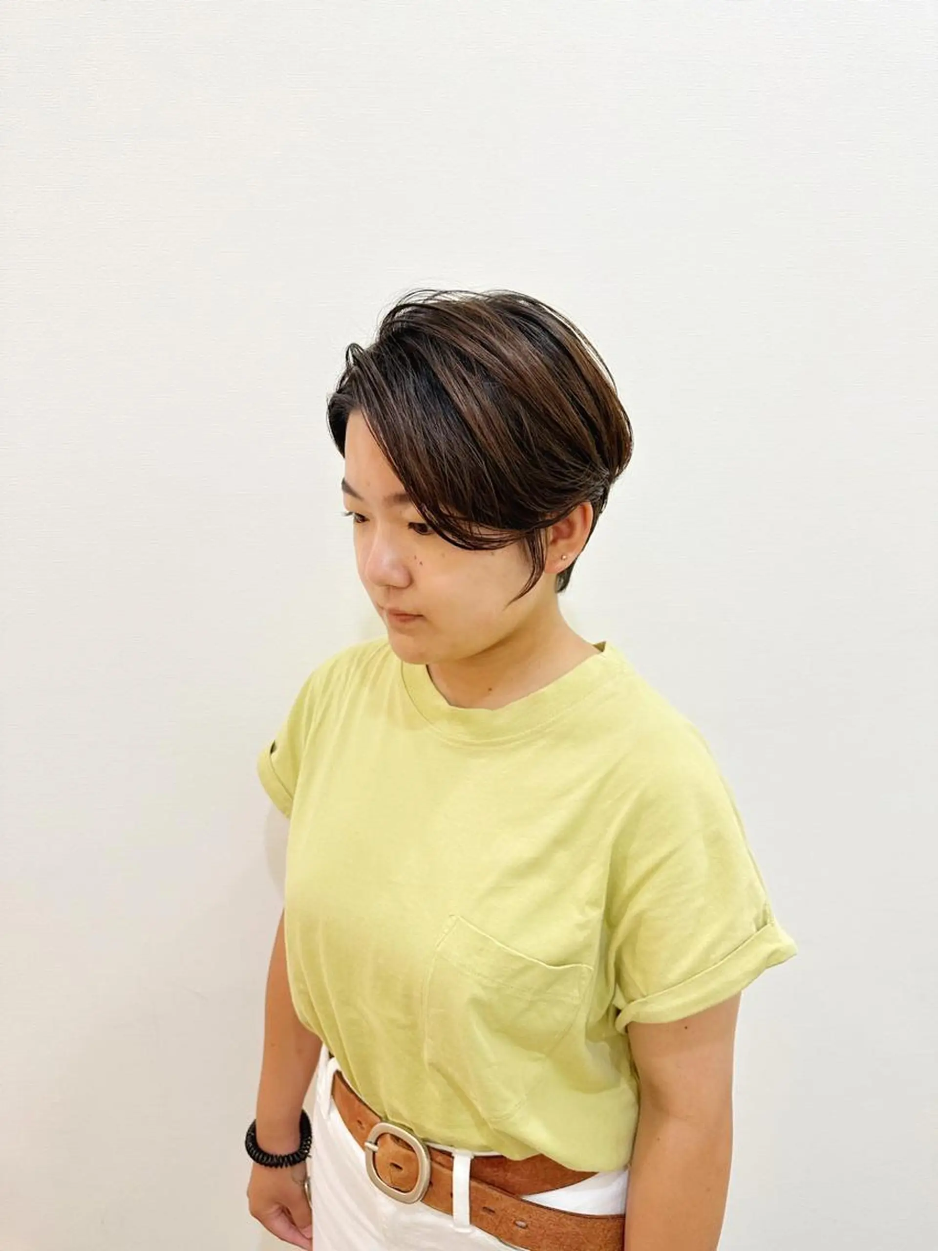 ショート ショートボブ ボブ ハイライト 髪質改善 韓国風ヘア カット newline銀座所属・銀座ショート/ 大人ショート/金子涼のヘアスタイル