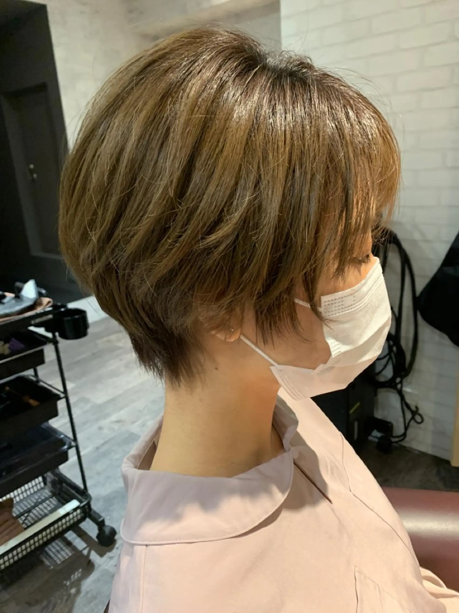 ショート カラー ショートヘア バレイヤージュ KAZUMAのヘアスタイル