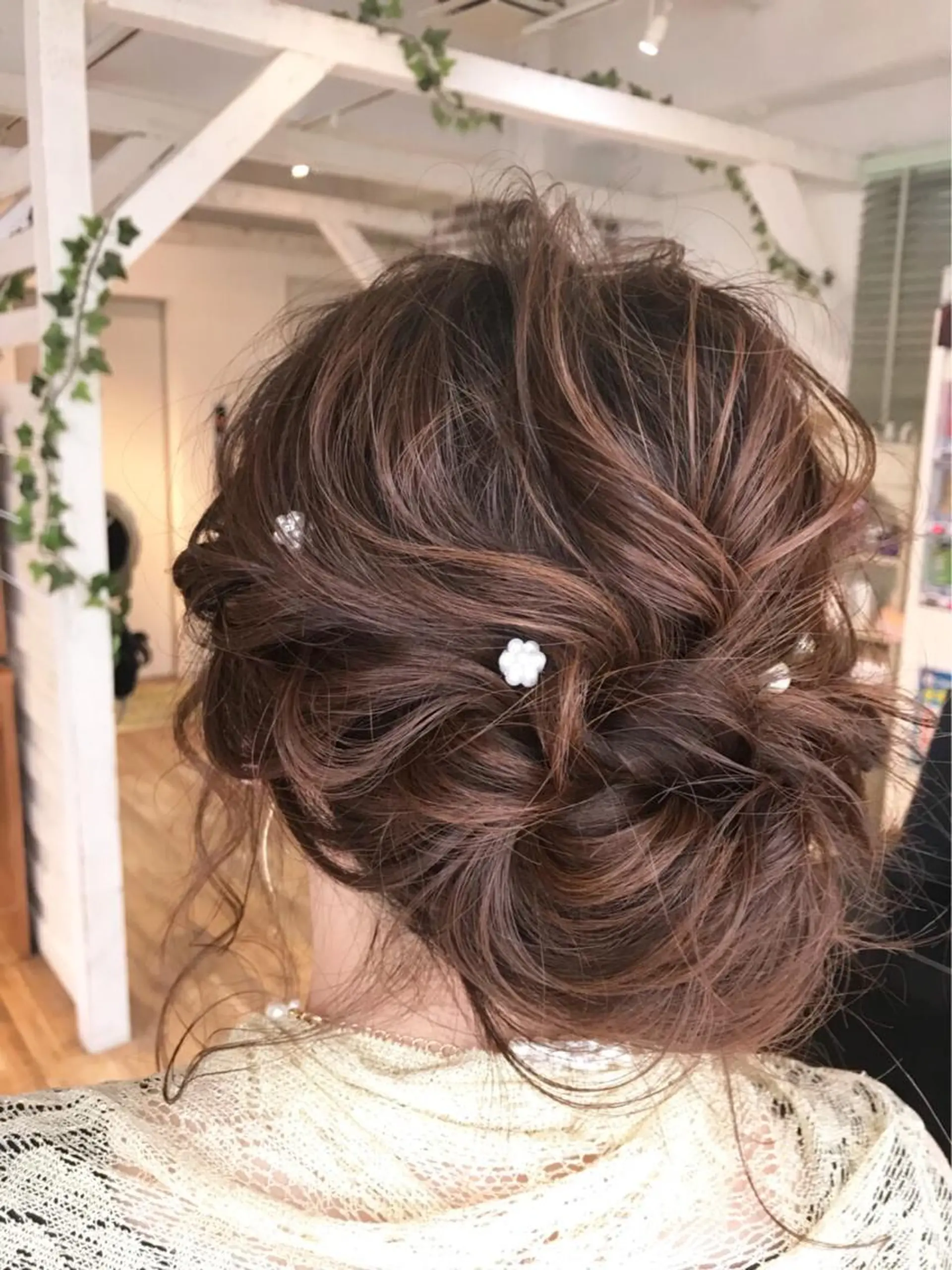 ミディアム ヘアアレンジ 結婚式・ブライダル ヘアセット 木下大地 HAIR  Oneのヘアスタイル