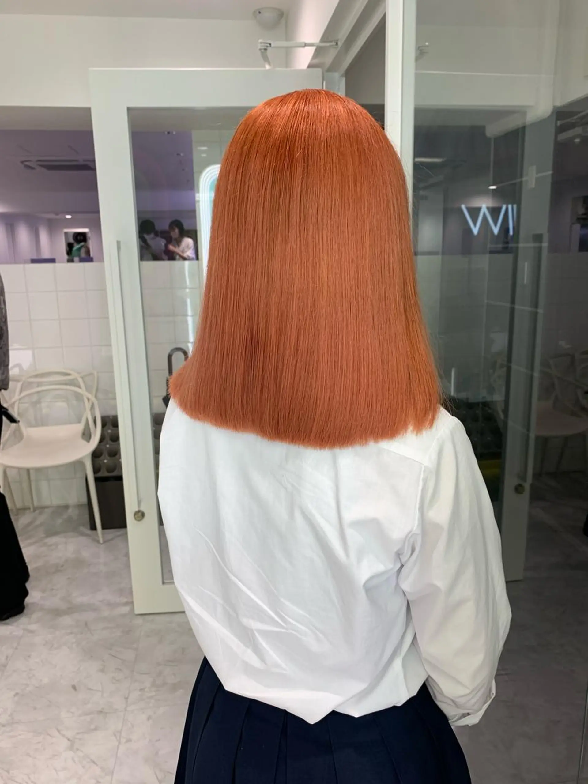 セミロング ヘアカラー トリートメント 🪞ハイトーン🪞 🤍waka🤍のヘアスタイル