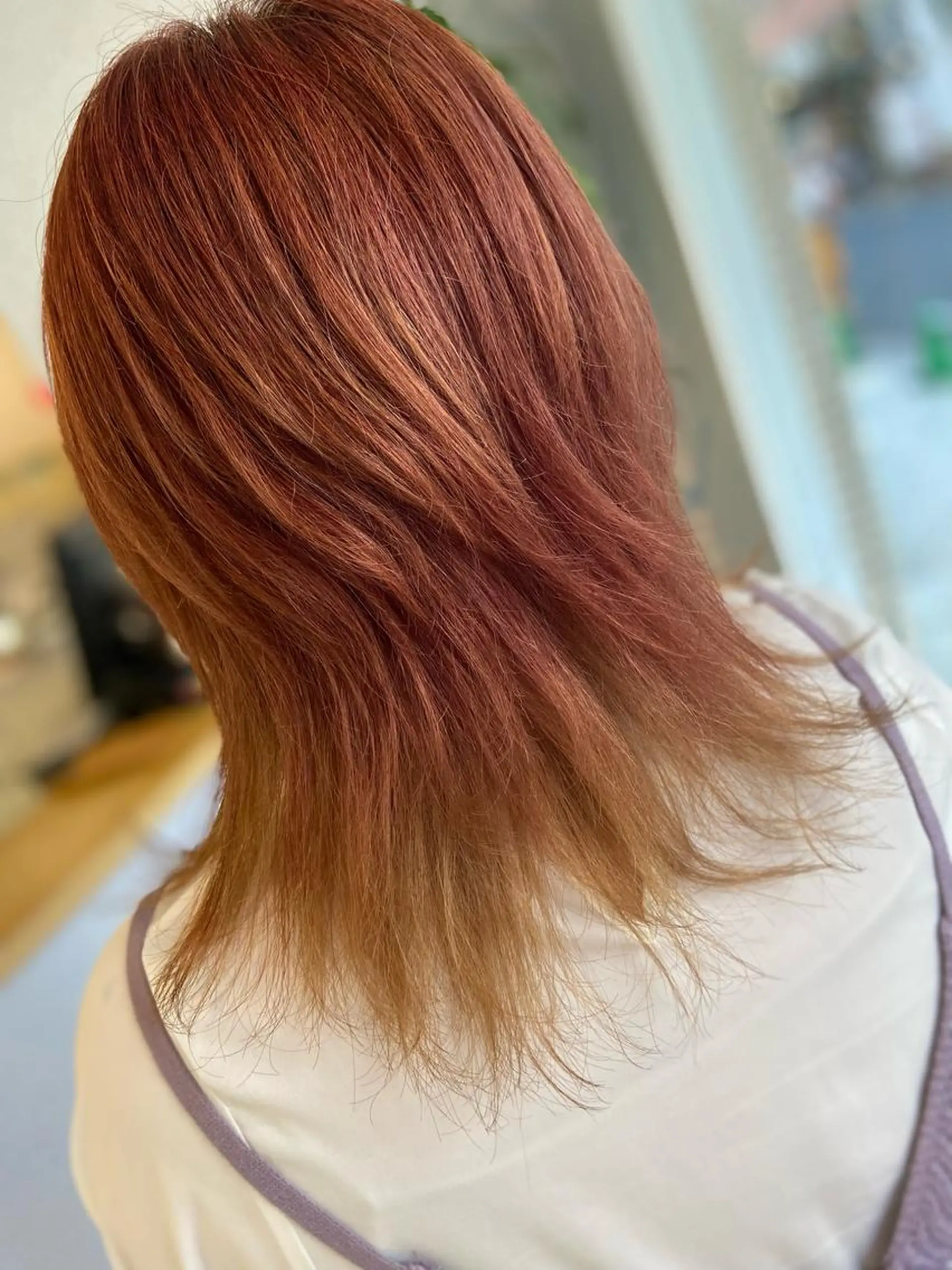 ミディアム カラー ベージュカラー ブリーチ ピンクカラー ヘアカラー トリートメント 菊地 美憂のヘアスタイル