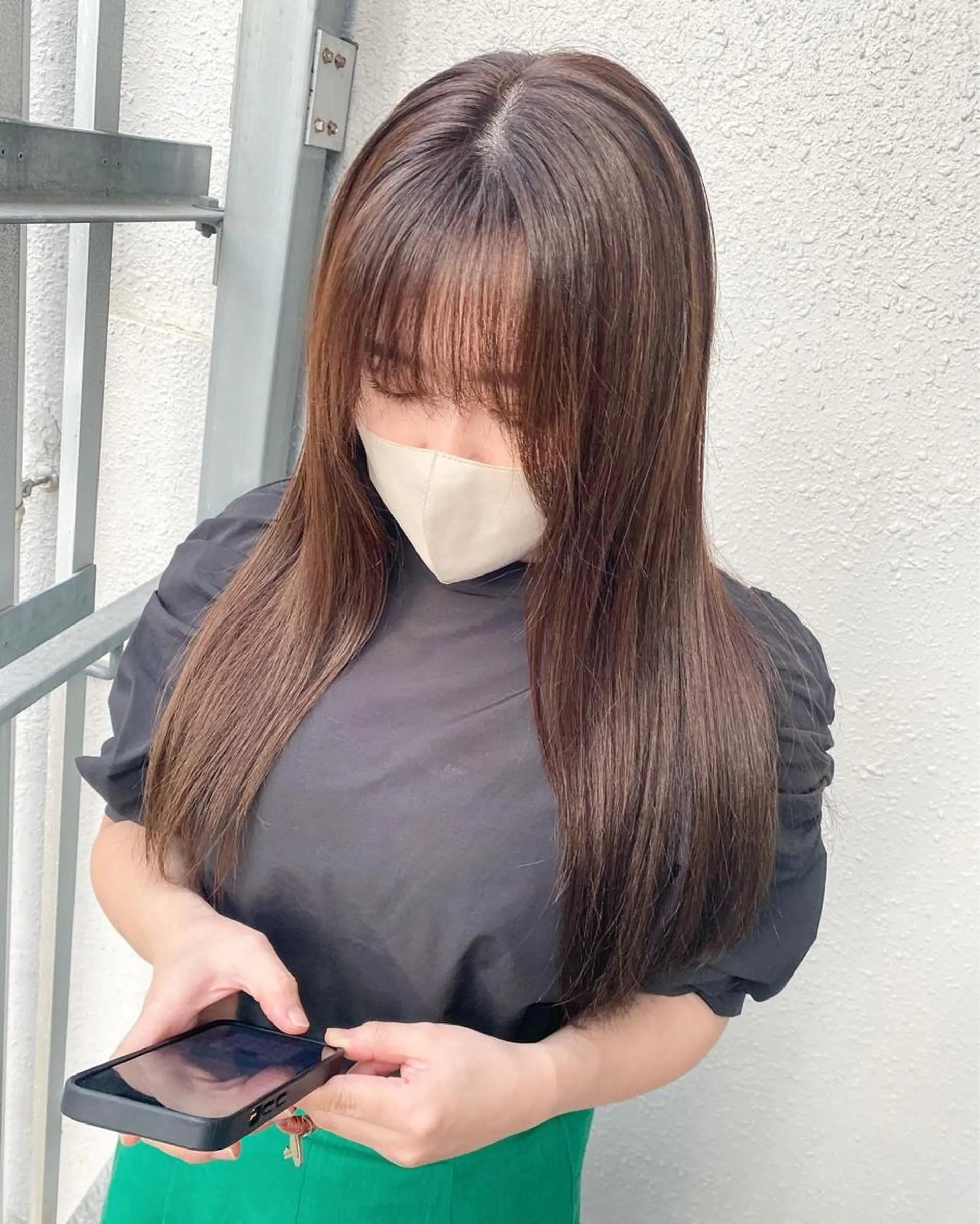 ロング カラー カット ヘアカラー トリートメント 後藤紗英/髪質改善 /オリーブベージュのヘアスタイル