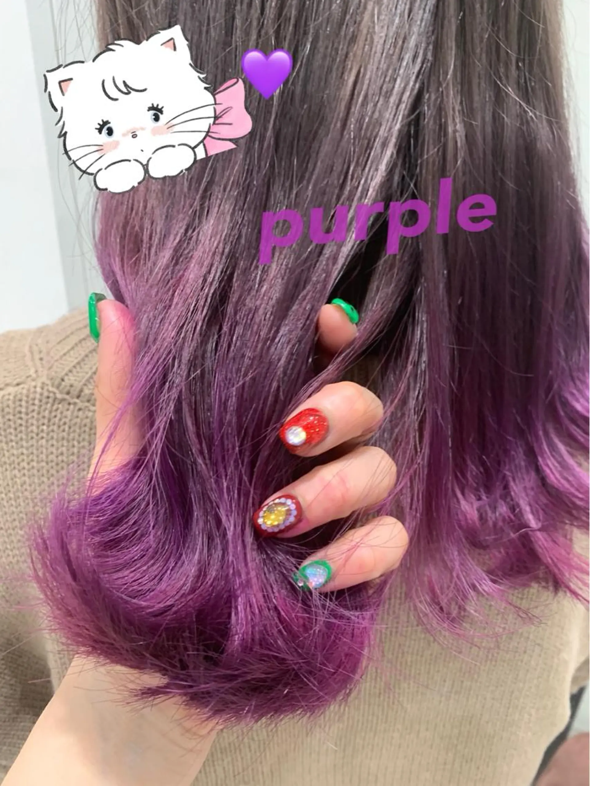 ロング カラー ブリーチ ダブルカラー グラデーションカラー グレージュ インナーカラー EMANON新宿東口所属・新宿駅近♡ ♡個室♡三都季🌜のヘアスタイル