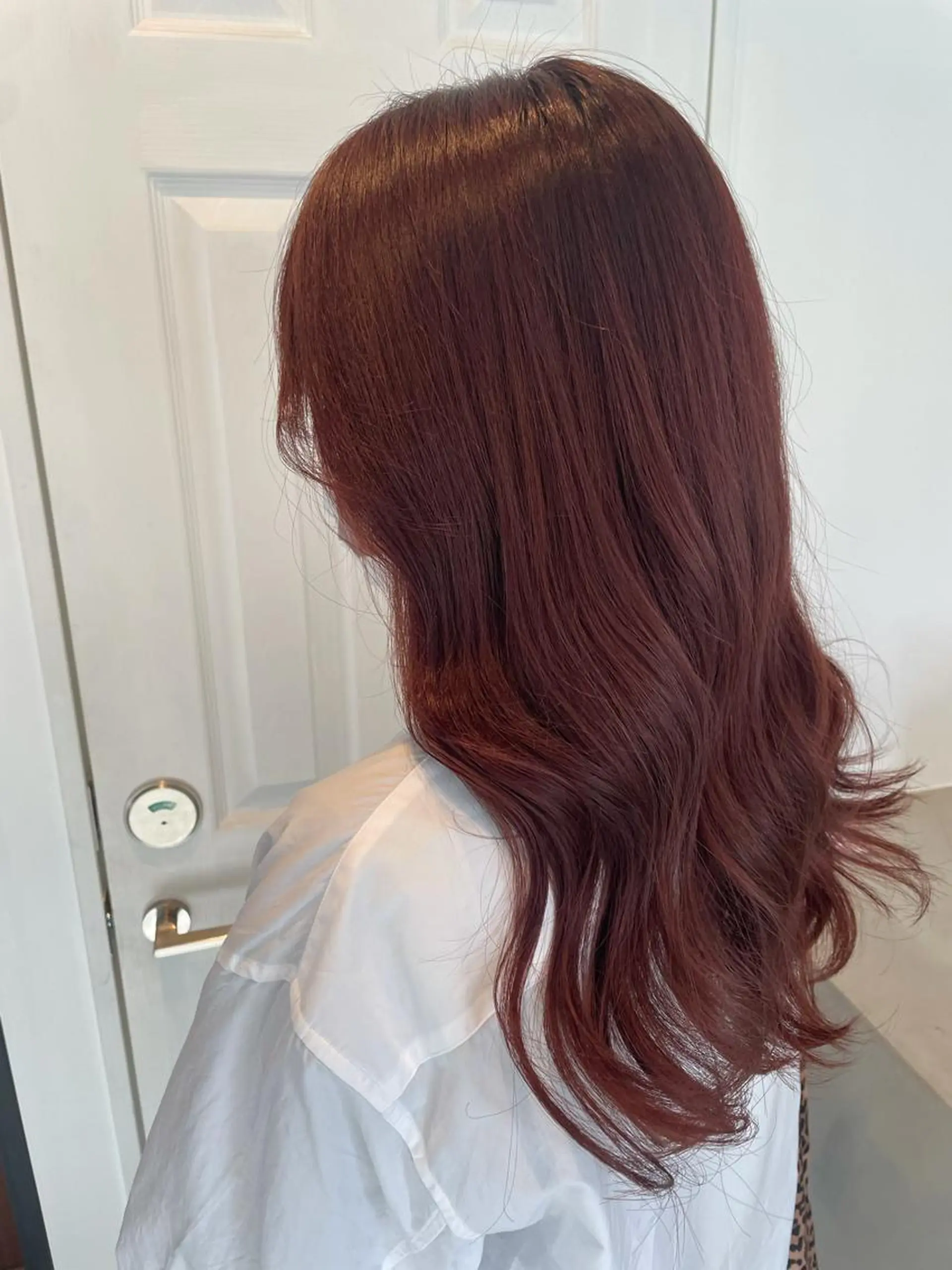 セミロング カラー レッドカラー カット ヘアカラー トリートメント 中目黒🌼 🌼ハナのヘアスタイル