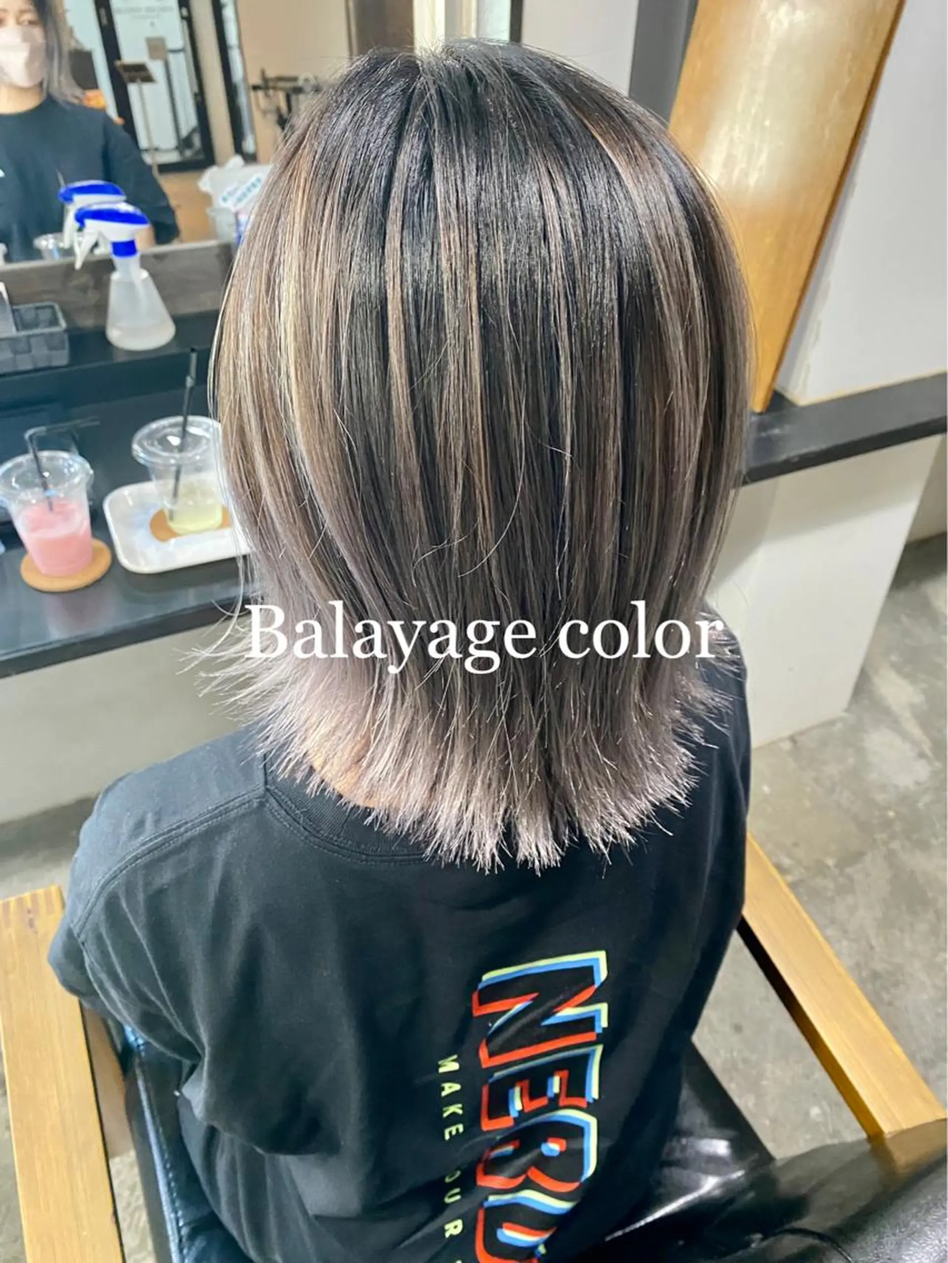 ミディアム カラー ブリーチ SOAR所属・【髪質改善・コテ巻き パーマ】　長浜千紘のヘアスタイル