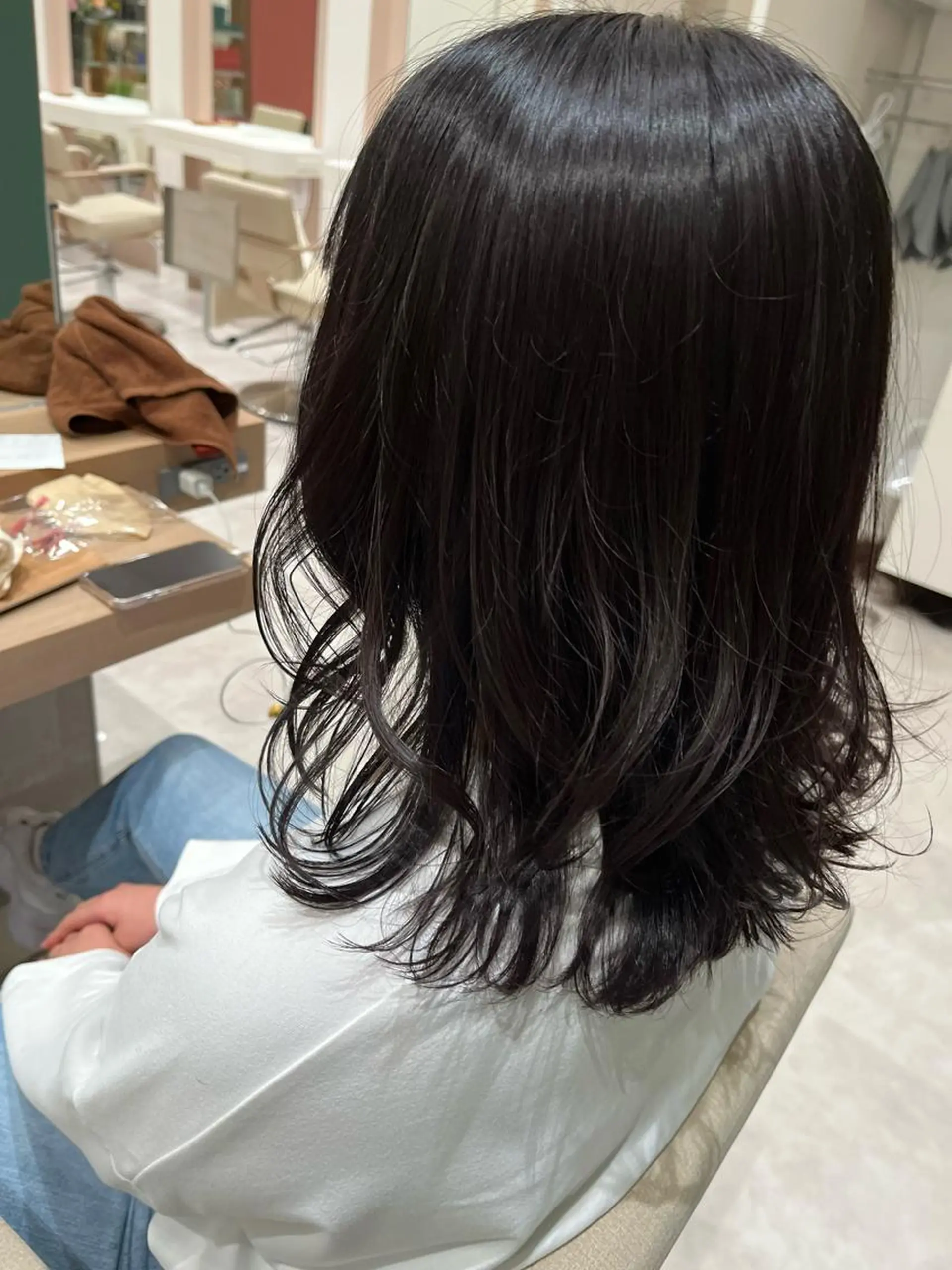 ミディアム カラー ヘアアレンジ 桑原 りゆのヘアスタイル