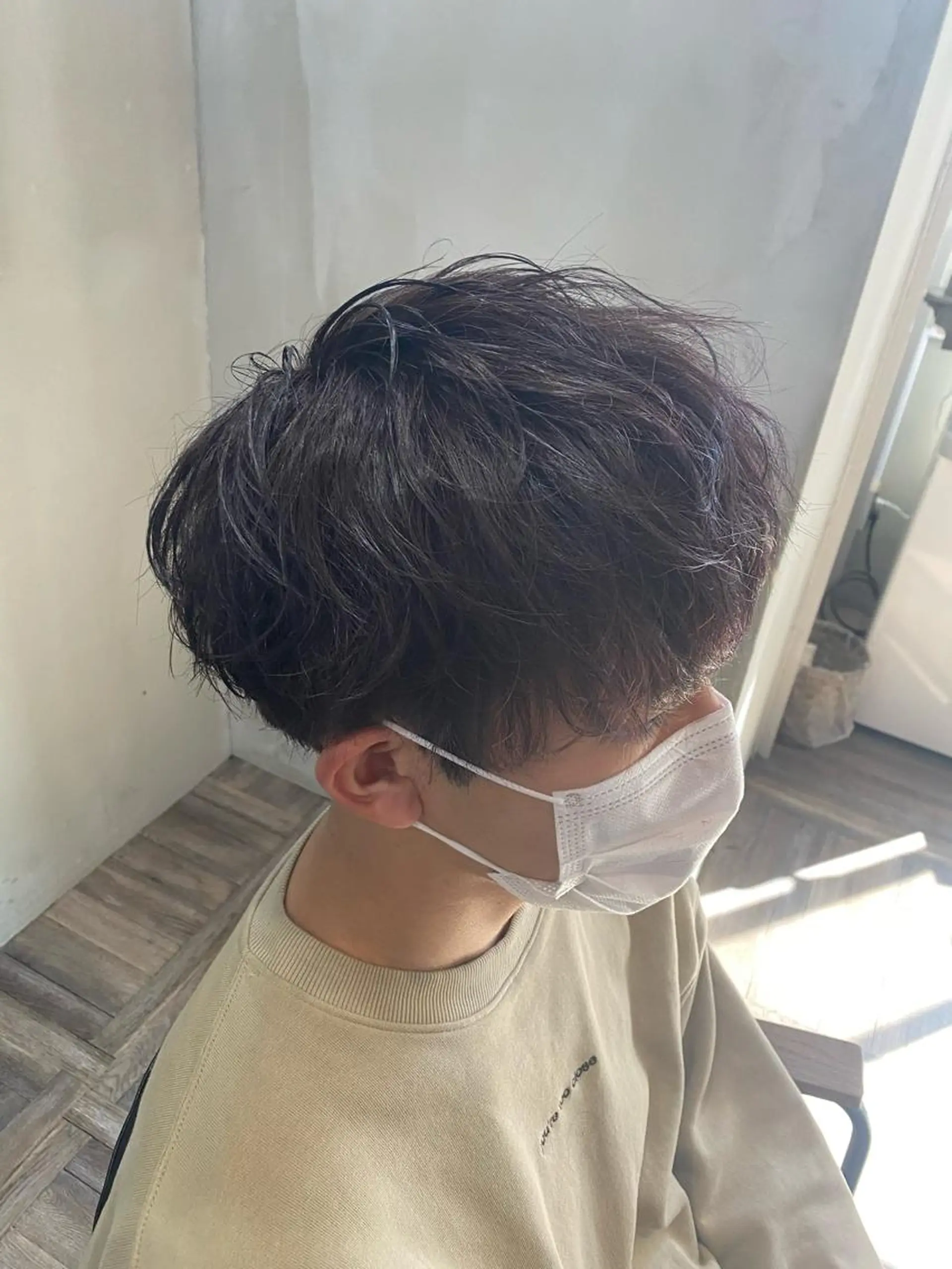 ショート カラー メンズ マッシュ グレージュ ラベンダーカラー ラベンダーグレージュ ラベンダーグレー カット ヘアカラー men’s salon Gaudi梅田茶屋町店所属・寳泉 章弘のヘアスタイル