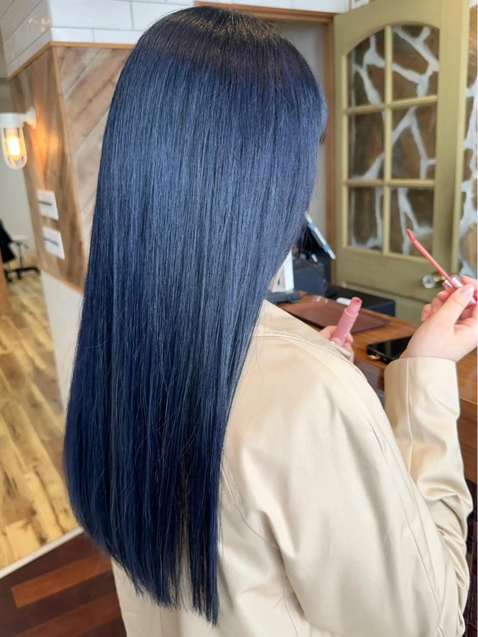 ロング カラー ネイビーカラー ヘアカラー トリートメント 髪質改善特化【荻窪】 RYOTOのヘアスタイル