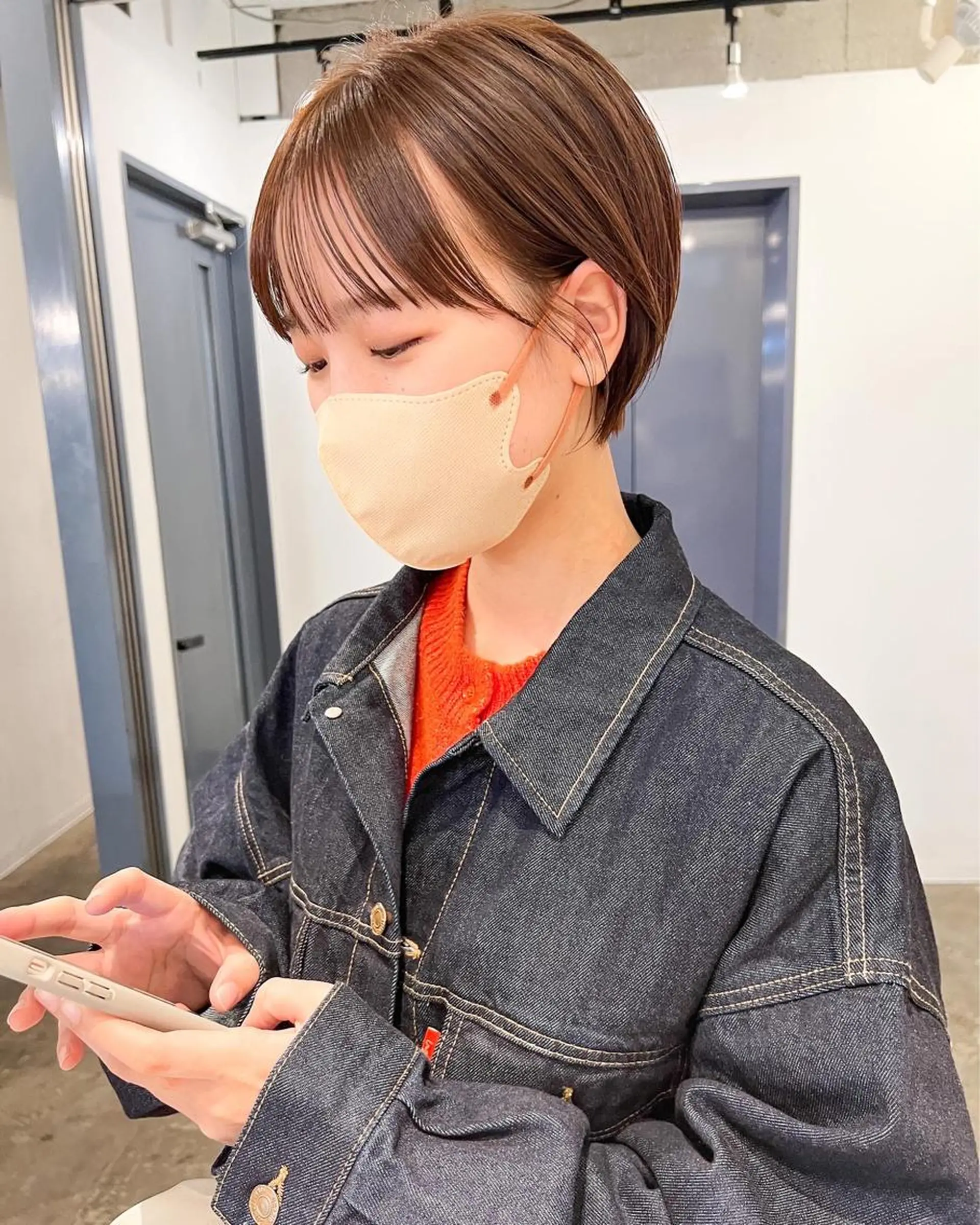 ショート カラー 顔周りカット ショートヘア カット ヘアカラー トリートメント デザインカラー/ 火ノ見🪡のヘアスタイル