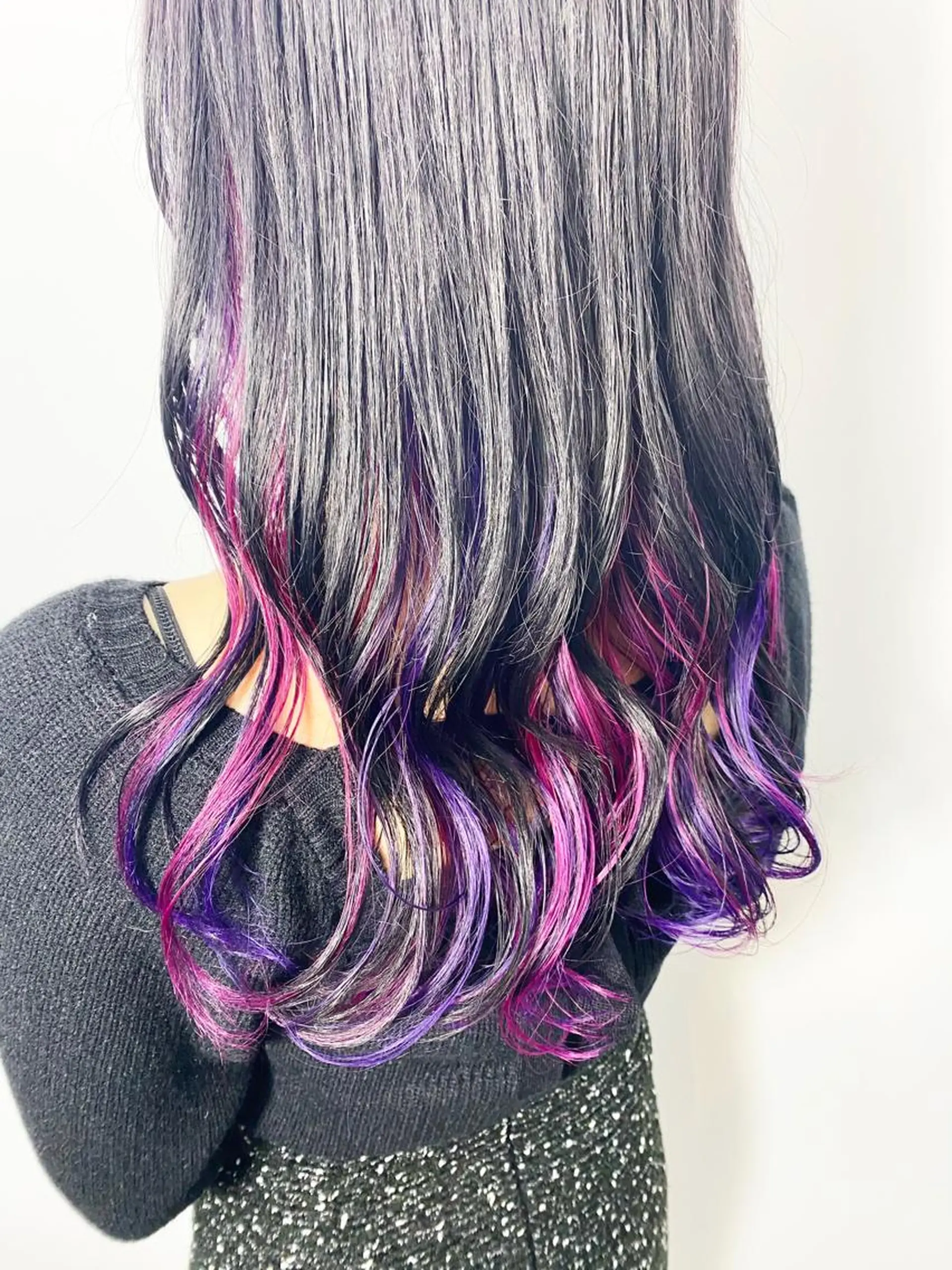 セミロング カラー ヘアアレンジ グラデーションカラー インナーカラー ユニコーンカラー レイヤーカット ヘアカラー トリートメント 大橋 拓巳のヘアスタイル