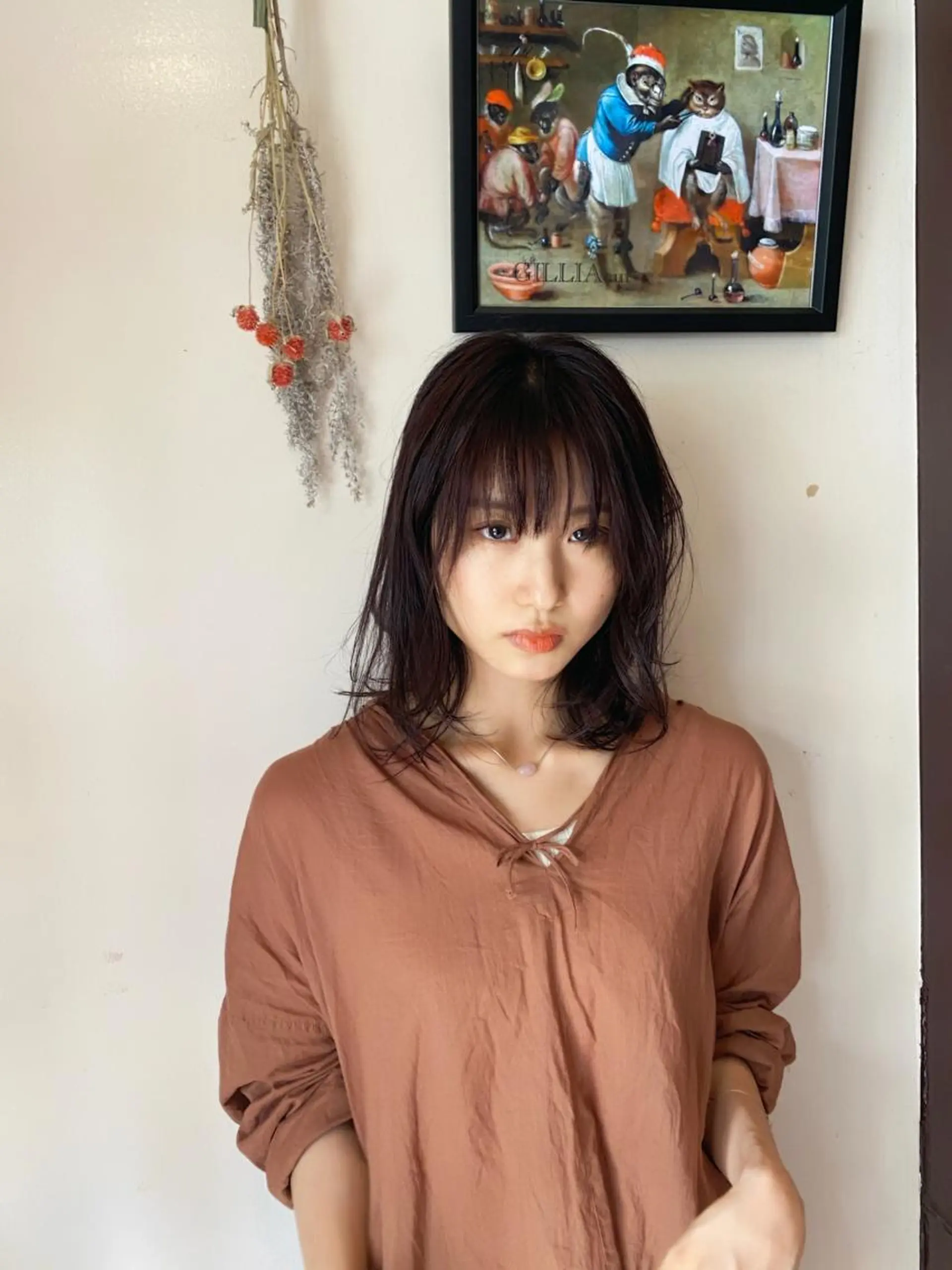 ミディアム カラー カット ヘッドスパ 荒川 真悟のヘアスタイル