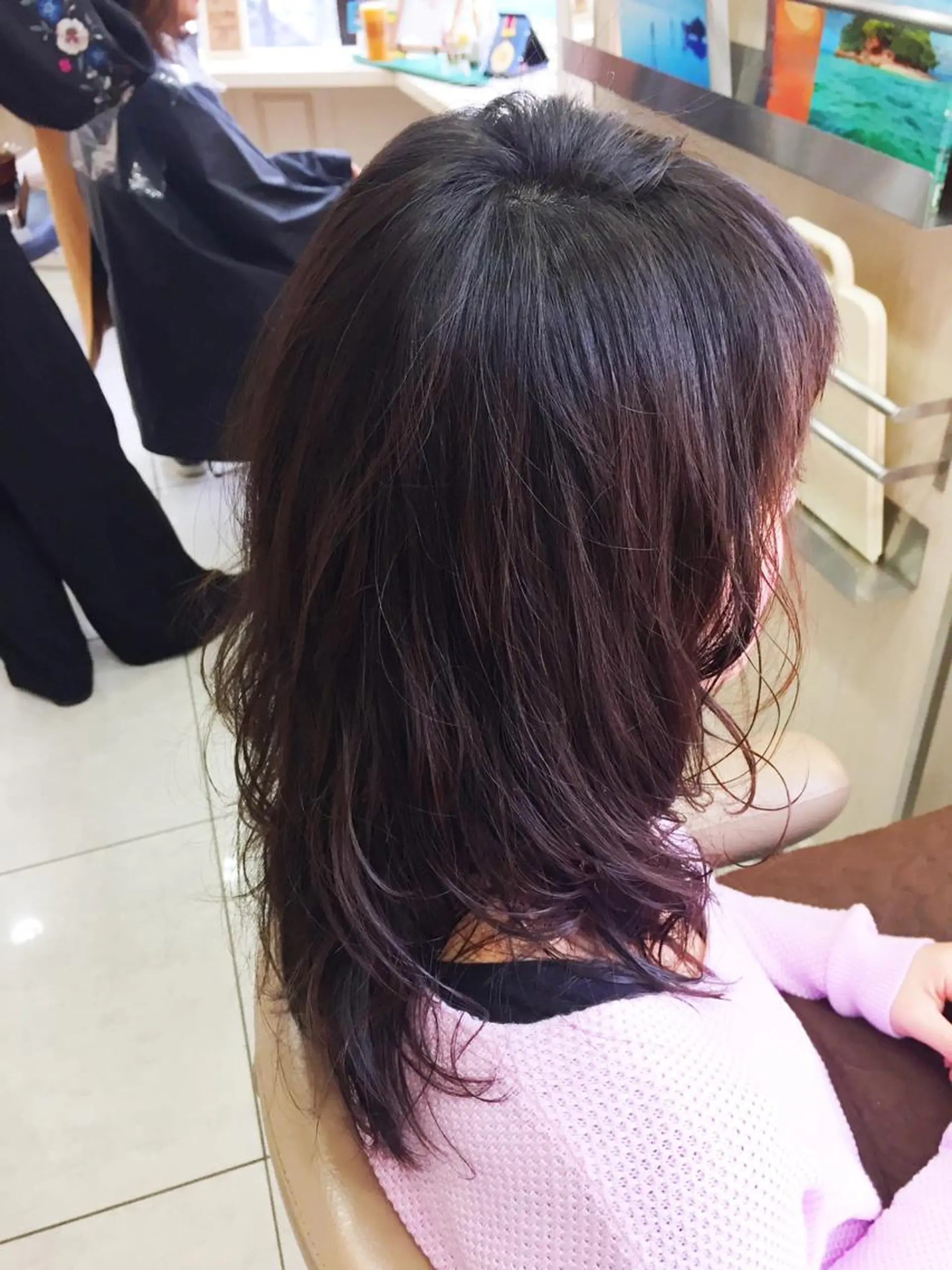ロング パーマ 吉岡 三四朗のヘアスタイル