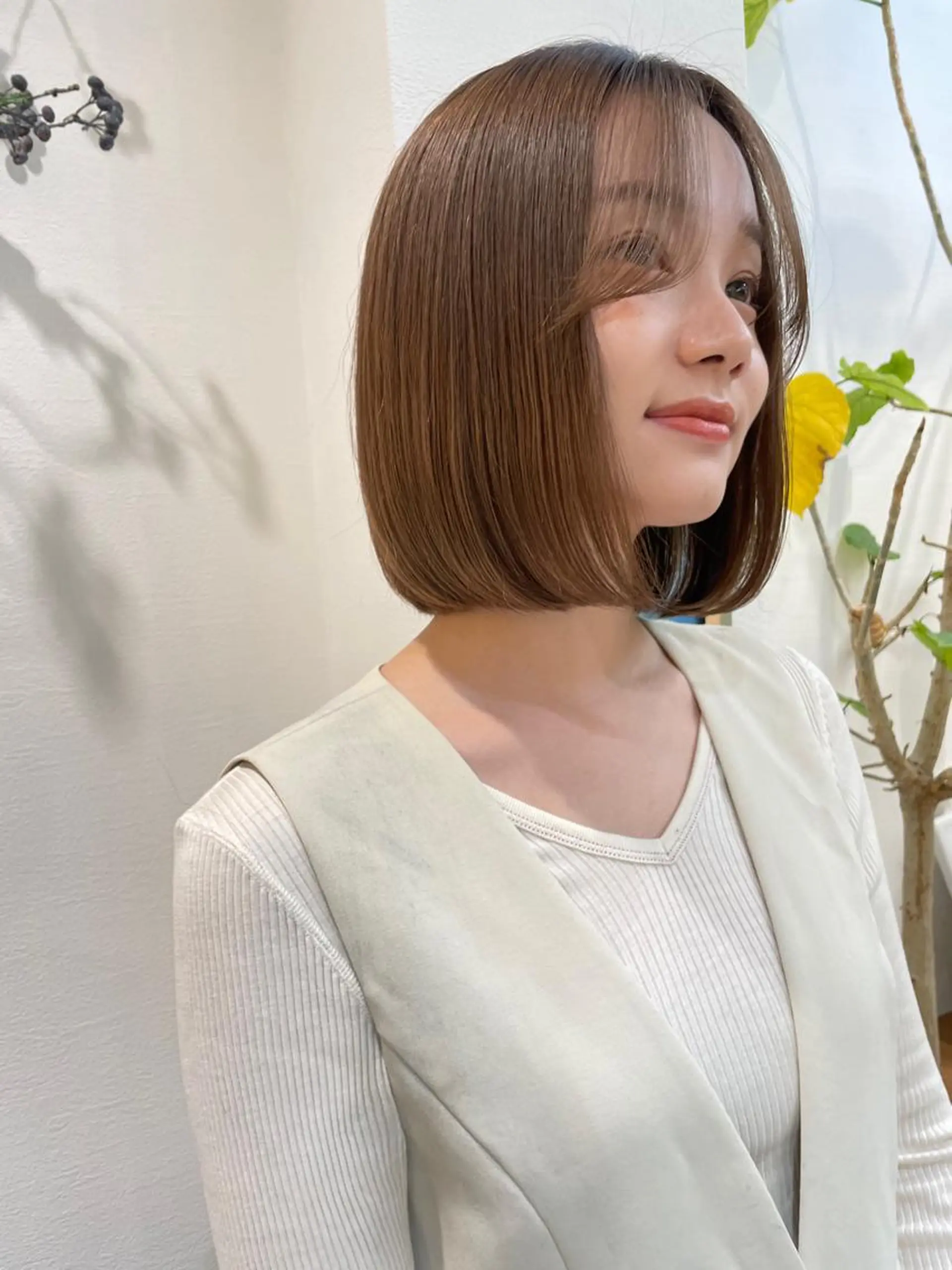 ミディアム カット ヘアカラー トリートメント ✨髪質改善/レイヤー ✨川合佑哉のヘアスタイル