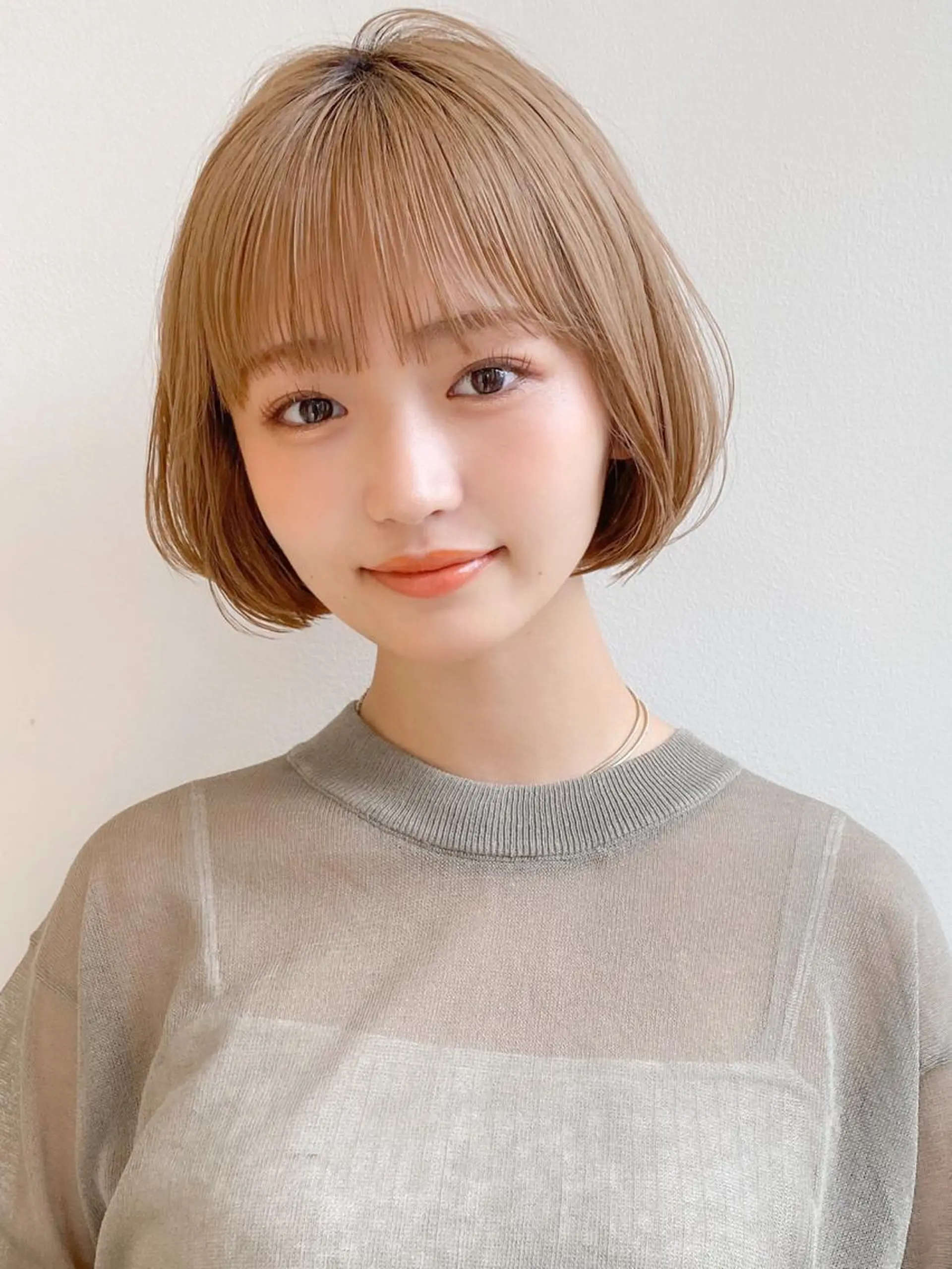 ミディアム カラー ボブ カット ヘアカラー トリートメント 佐藤 侑哉のヘアスタイル