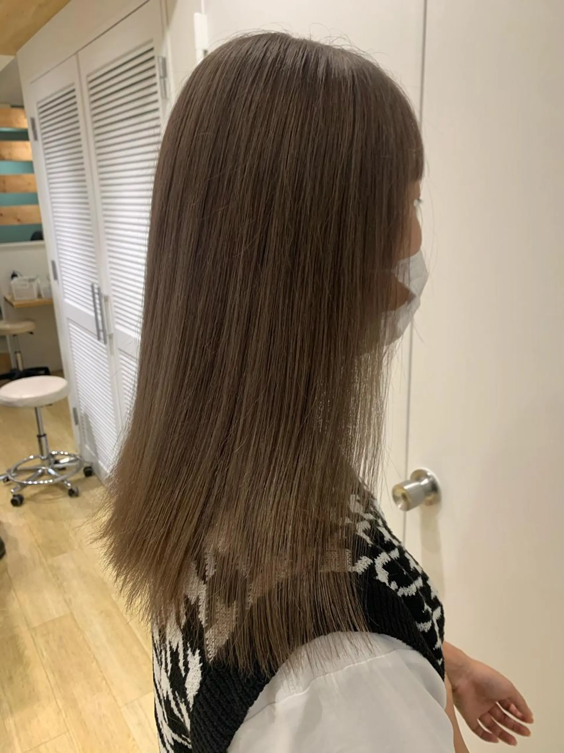 セミロング アッシュ ヘアカラー トリートメント 渋谷ハイトーン/ デザインカラー阿部のヘアスタイル