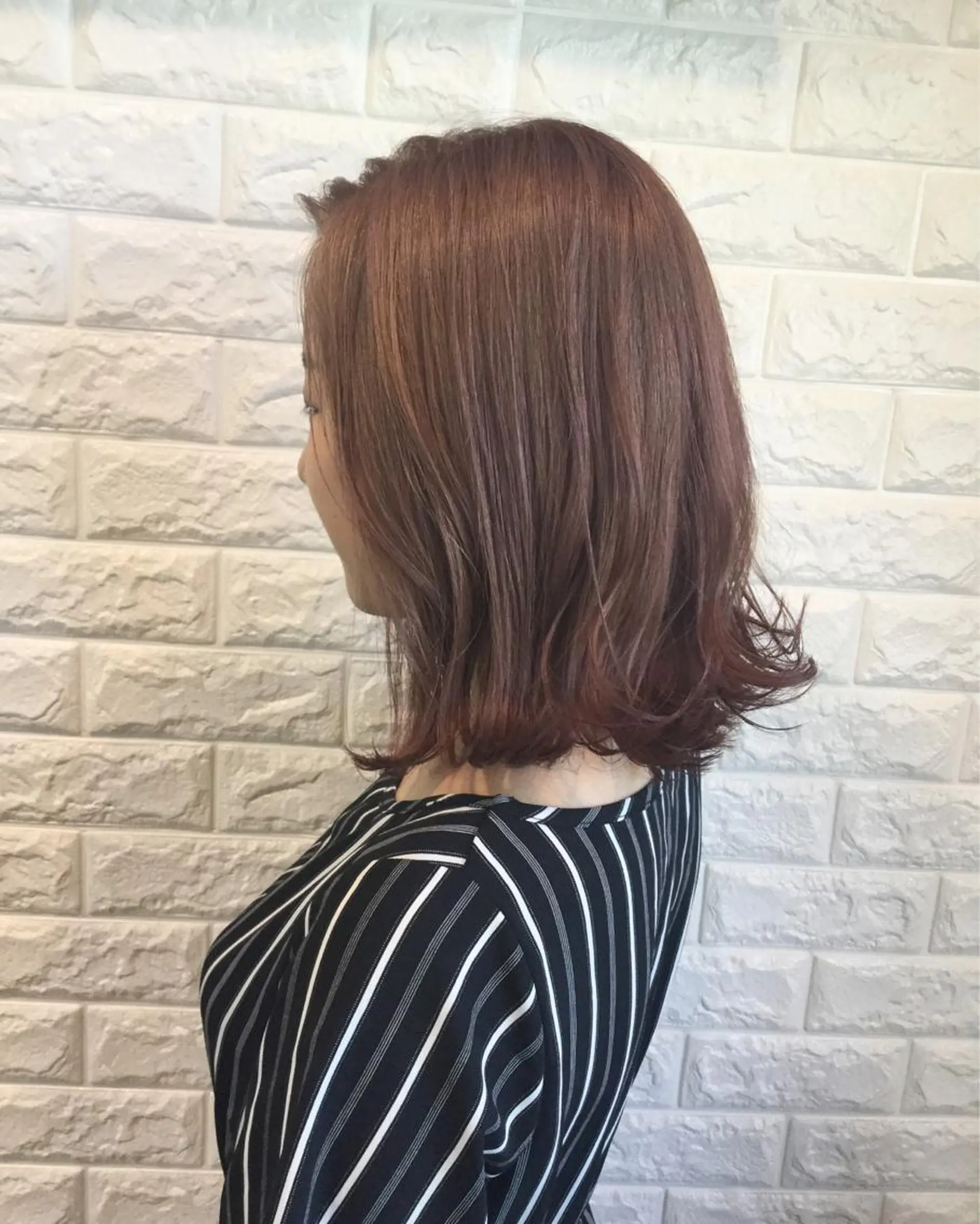 ミディアム カラー ヘアアレンジ ヘアカラー 🌿‬ ܸAir 透明感🌱西村知佳のヘアスタイル