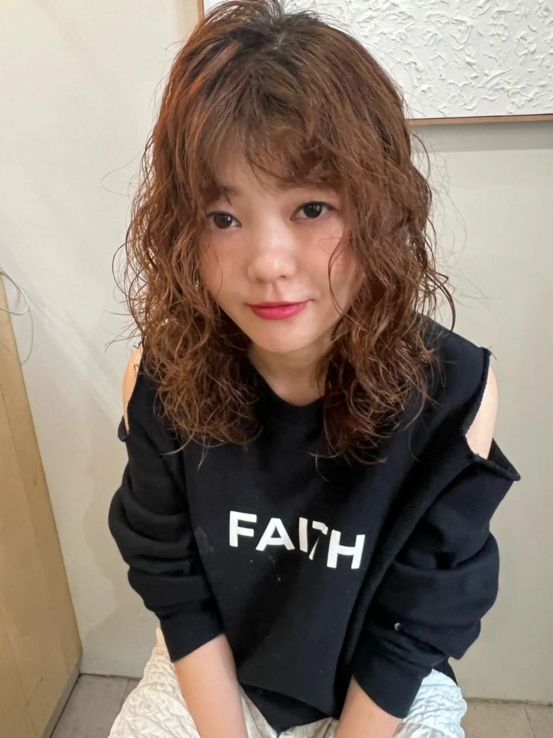 ミディアム パーマ ミディアムパーマ トリートメント パーマ はる haruのヘアスタイル