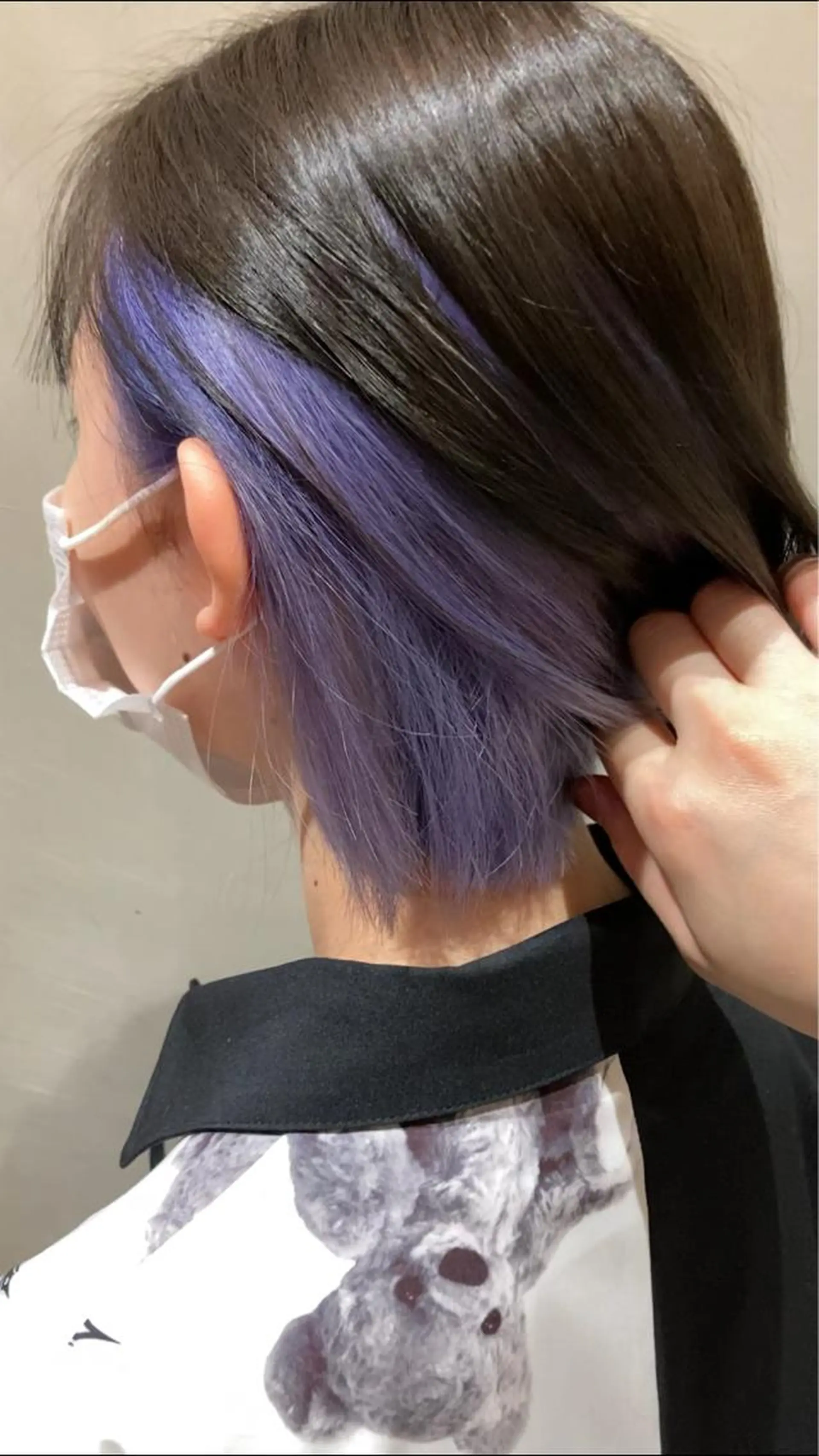 ショート カラー インナーカラー ラベンダーカラー ヘアカラー トリートメント 髪質改善/痛ませ ないカラー/西村航大のヘアスタイル