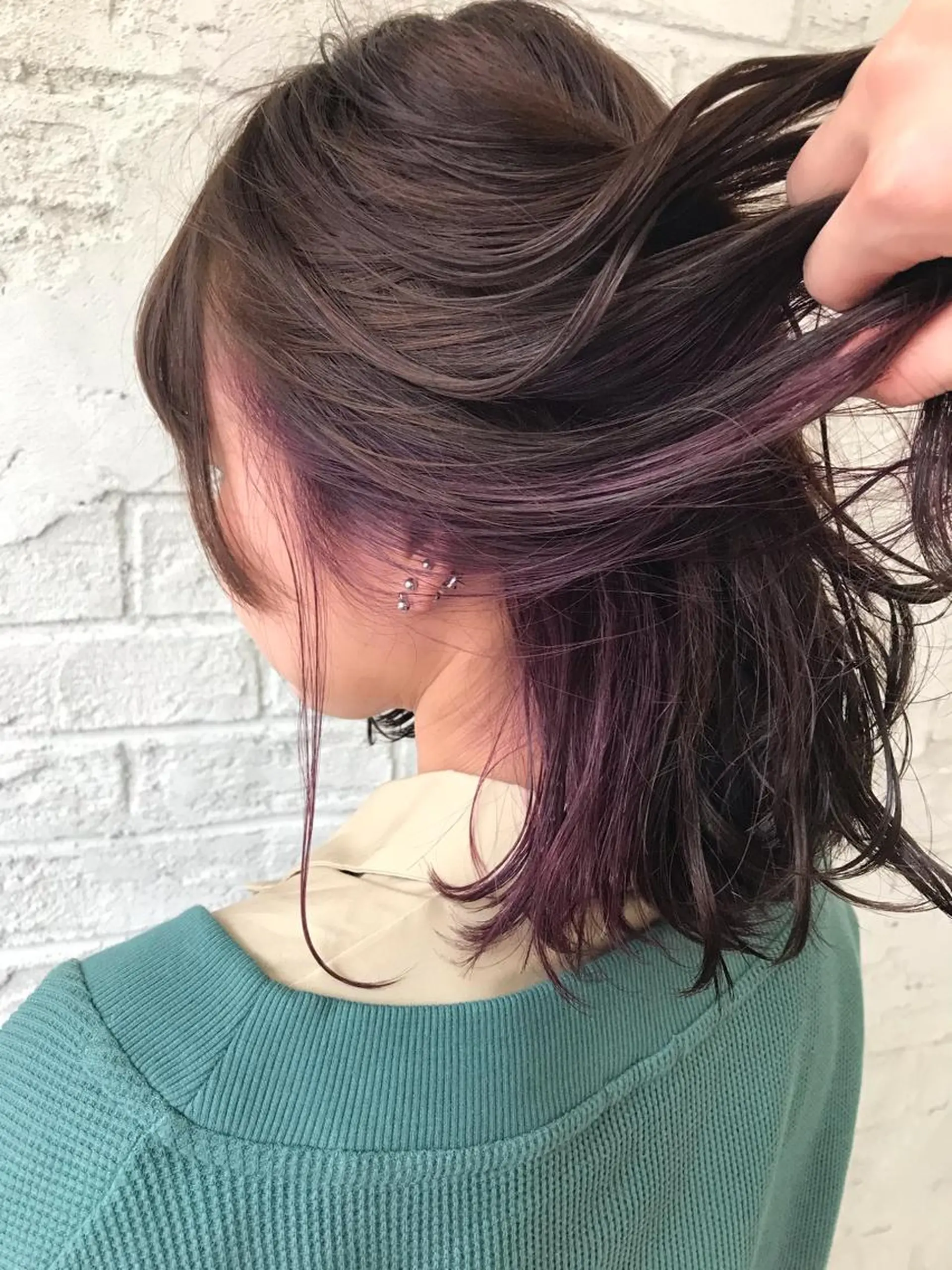 ミディアム パープルカラー 🇺🇸ハイライト特 化美容師🇺🇸漆沢のヘアスタイル
