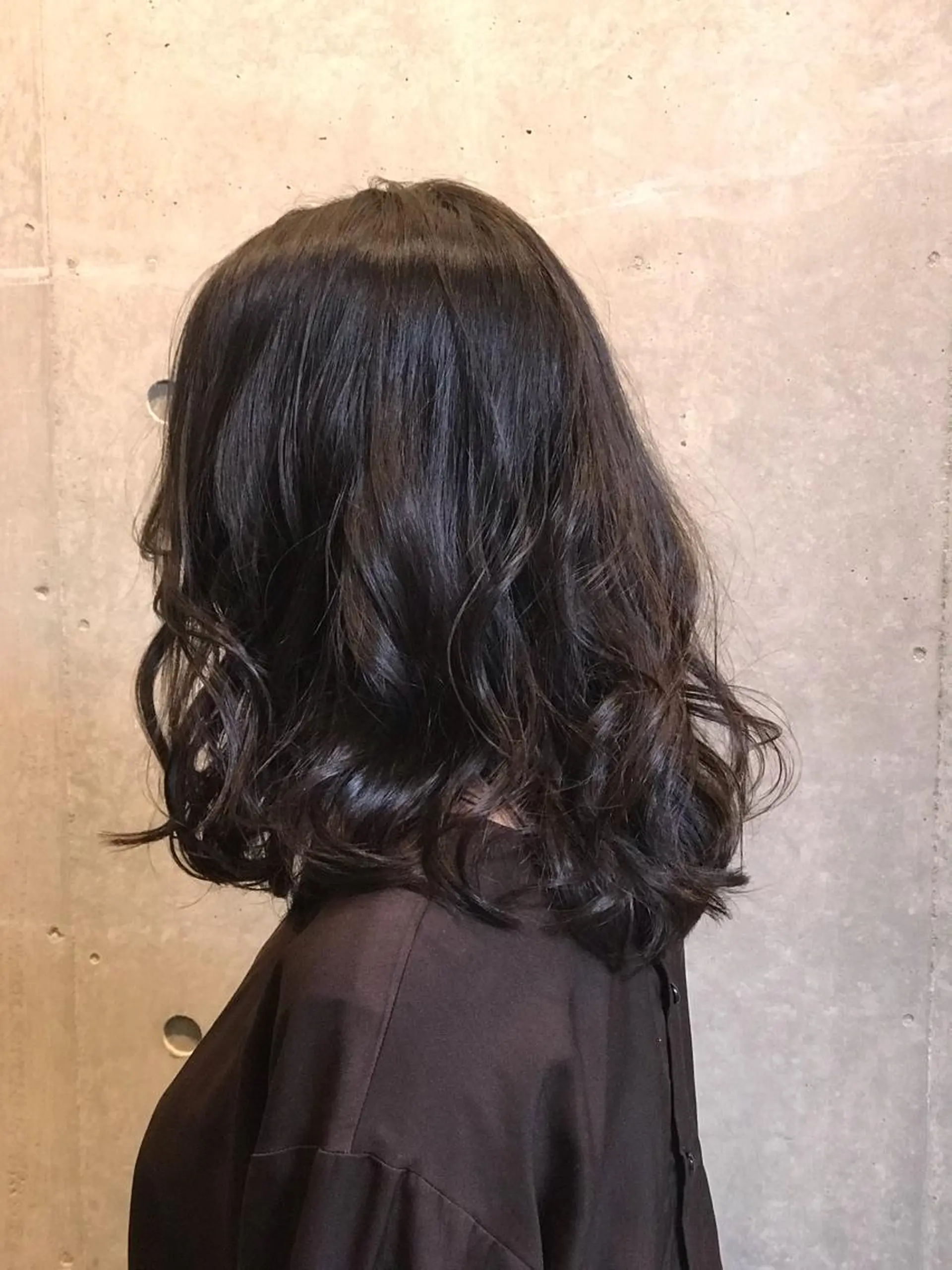 ミディアム カラー オリーブ/グレージュ 💐🤍理保のヘアスタイル
