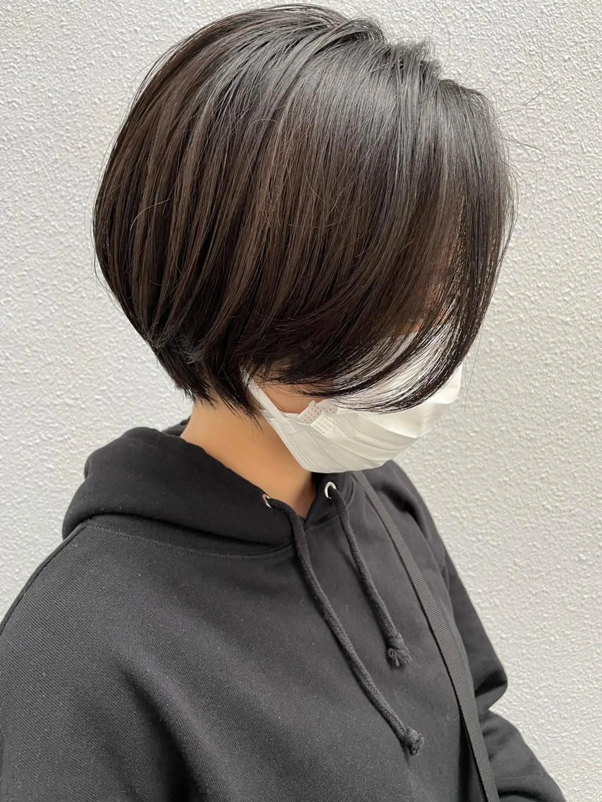 ショート 切りっぱなしボブ ショートボブ 丸みショート ミストバング ボブ C’LD hair  produce /シールドヘア所属・モテ髪/ボブ/ショー ト/アダチフウトのヘアスタイル