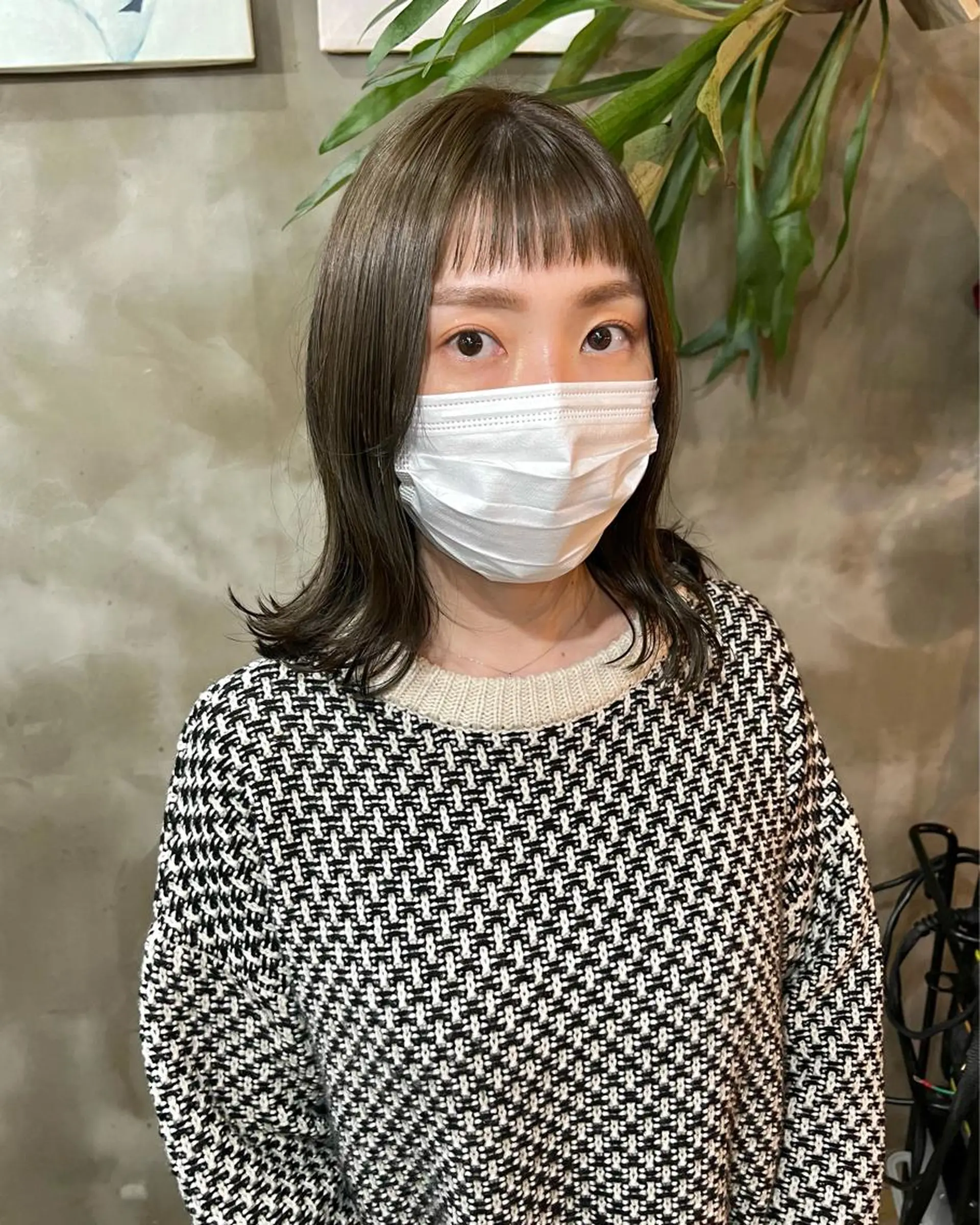 セミロング カラー カット ヘアカラー トリートメント 木村陸弥 透明感/赤み消しのヘアスタイル